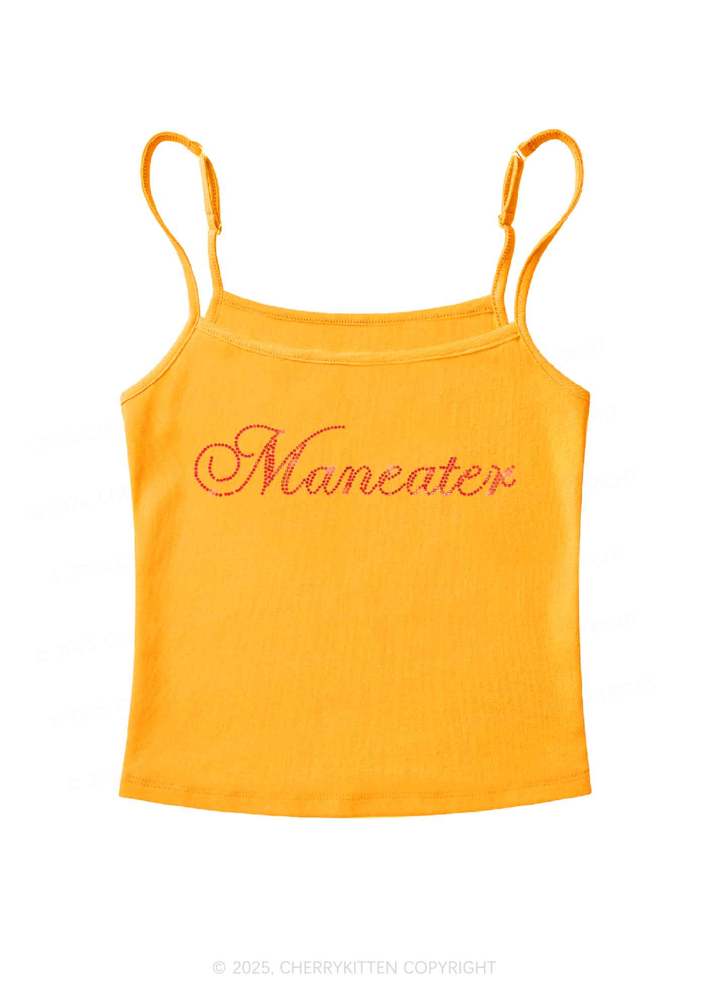 Rhinestone Maneater Y2K Spaghetti Strap Cami Cherrykitten - Image 6