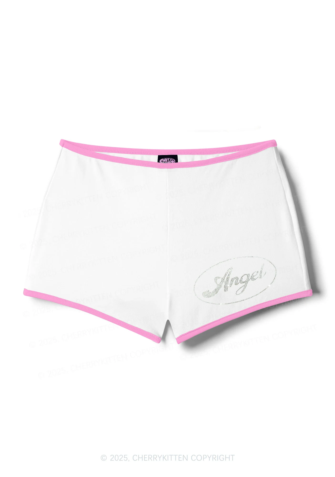 Rhinestone Mini Angel Y2K Booty Shorts Cherrykitten - Image 6