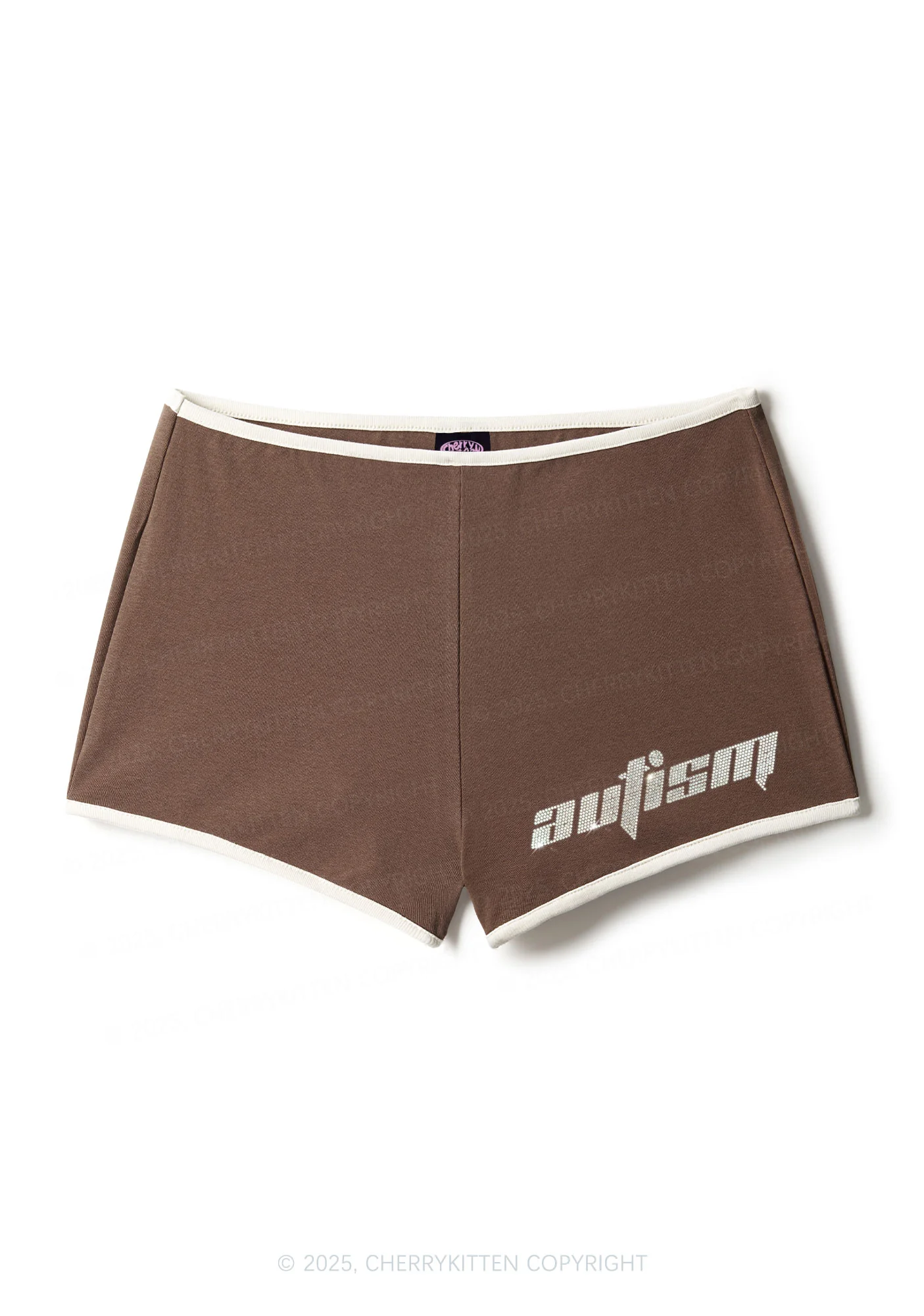 Rhinestone Mini Autism Y2K Booty Shorts Cherrykitten - Image 4