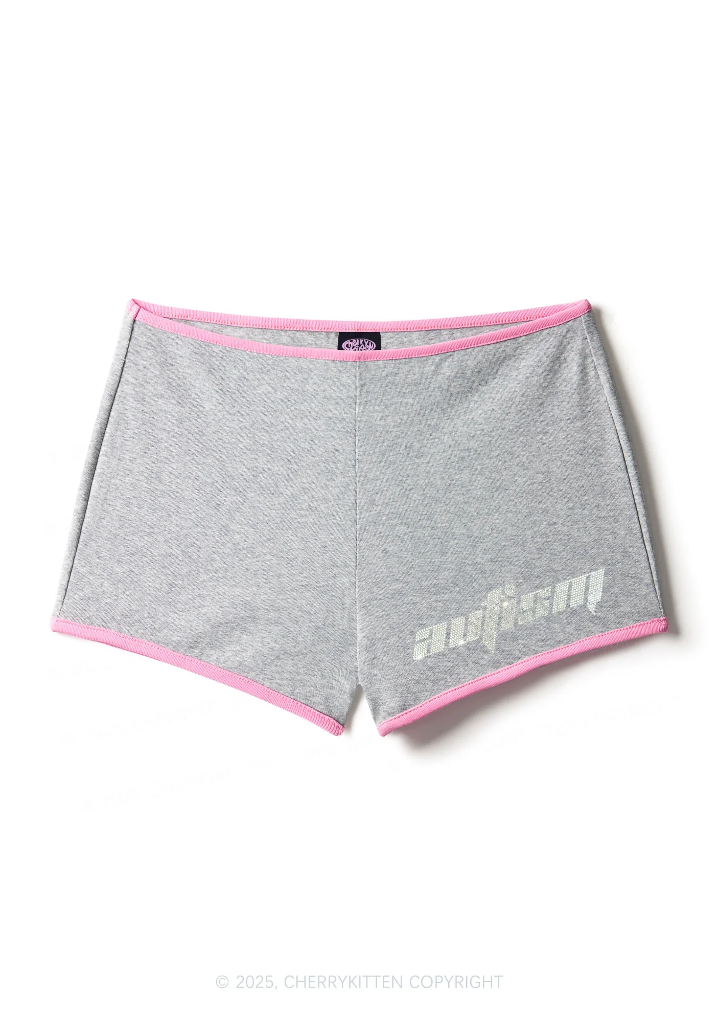 Rhinestone Mini Autism Y2K Booty Shorts Cherrykitten - Image 6