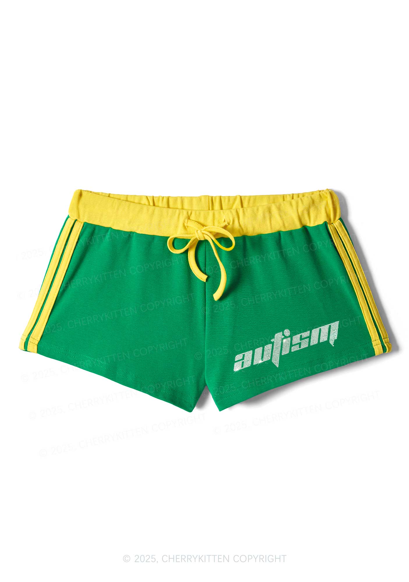 Rhinestone Mini Autism Y2K Drawstring Mini Shorts Cherrykitten - Image 5
