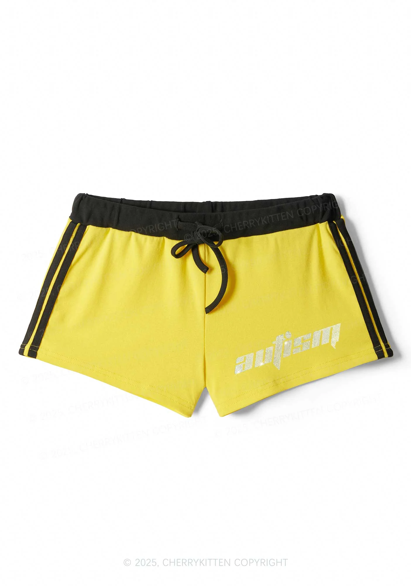 Rhinestone Mini Autism Y2K Drawstring Mini Shorts Cherrykitten - Image 6