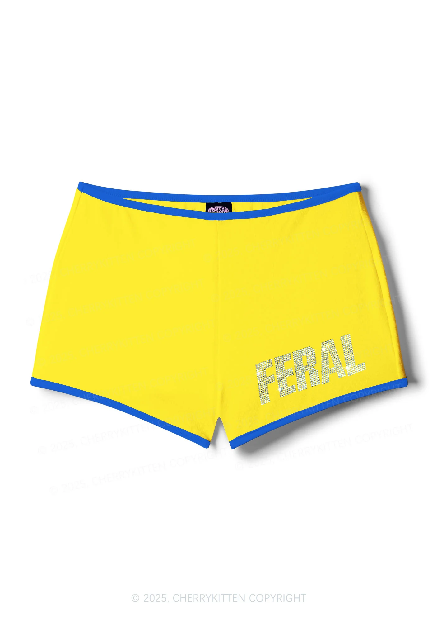 Rhinestone Mini Feral Y2K Booty Shorts Cherrykitten - Image 5