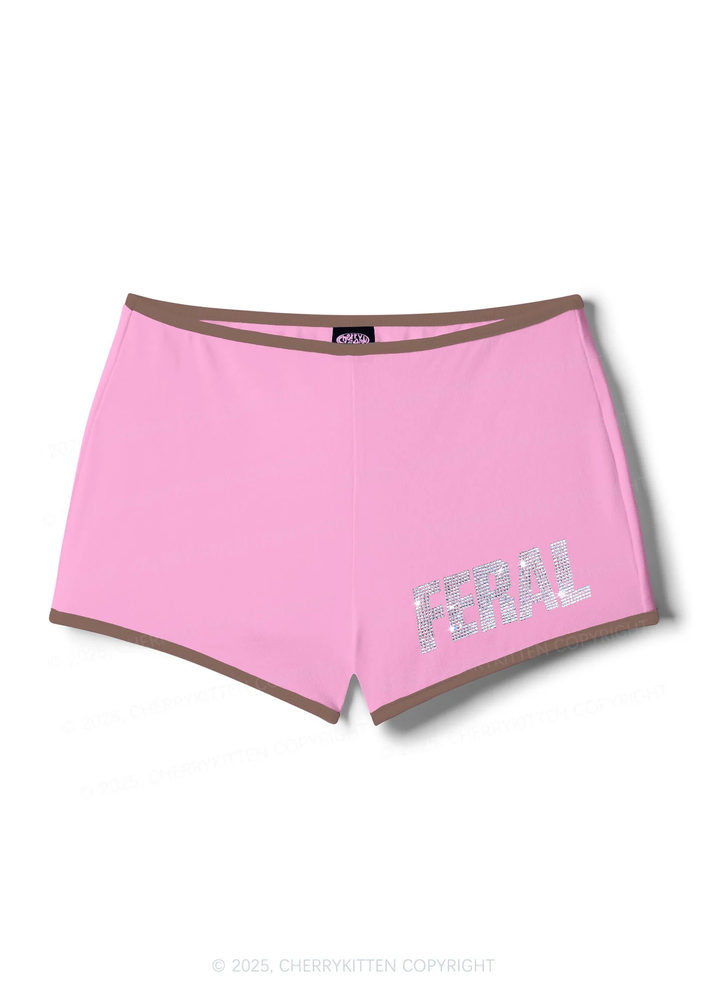 Rhinestone Mini Feral Y2K Booty Shorts Cherrykitten - Image 8