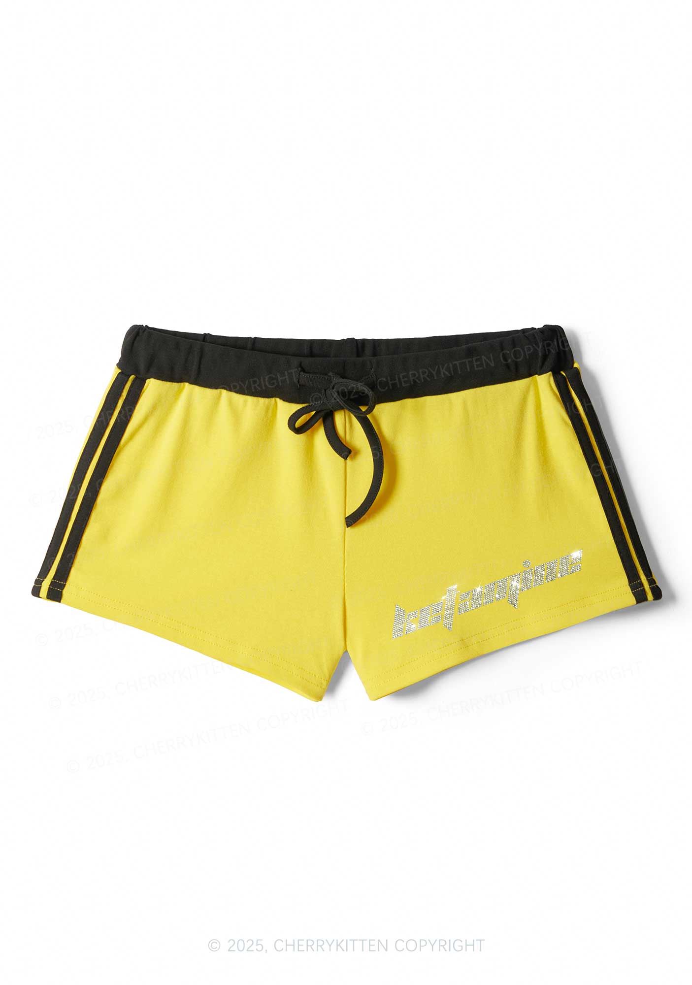 Rhinestone Mini Ketamxxe Y2K Drawstring Mini Shorts Cherrykitten - Image 6