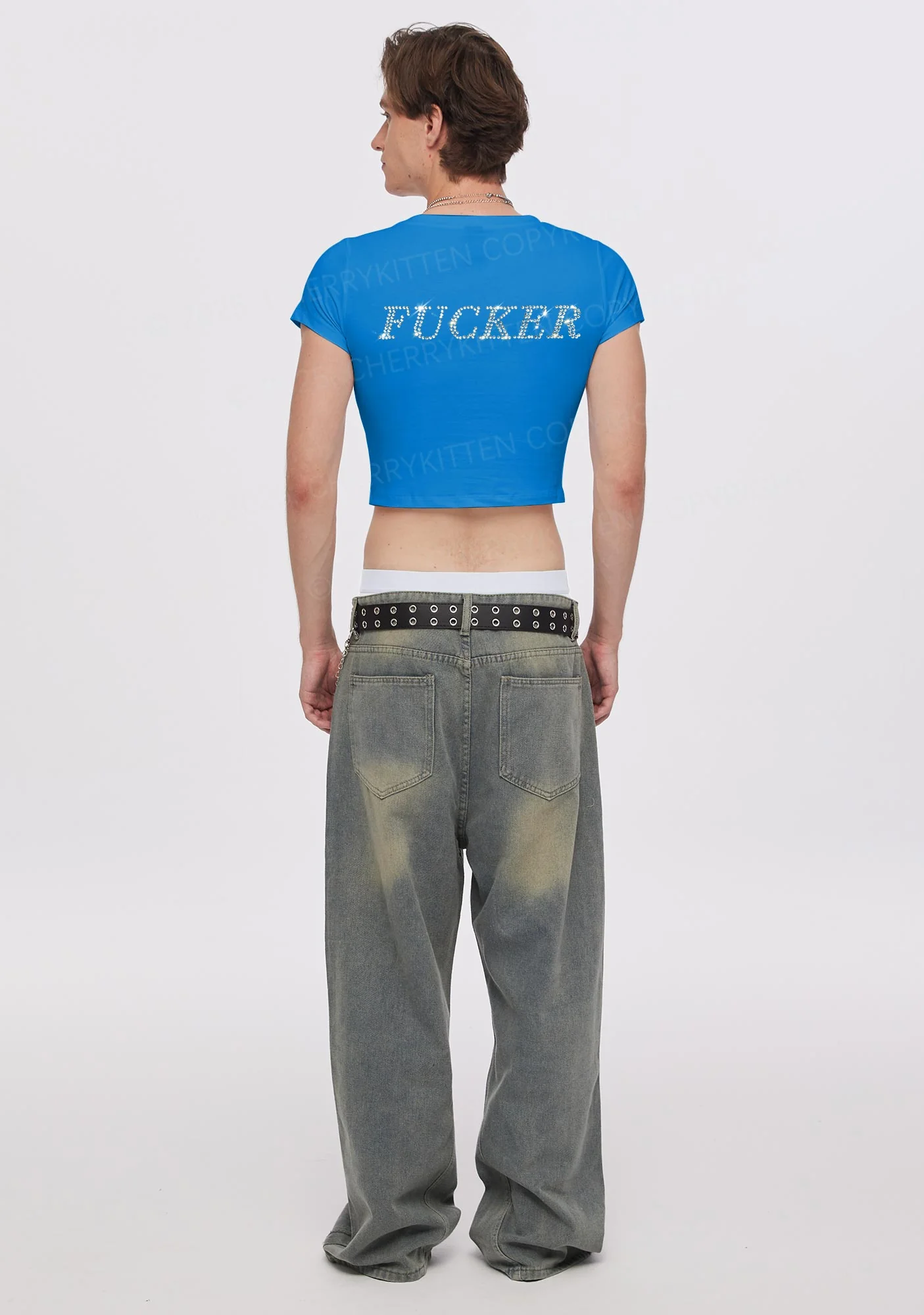 Rhinestone Motherfxcker Two Sides Y2K Baby Tee Cherrykitten - Image 4