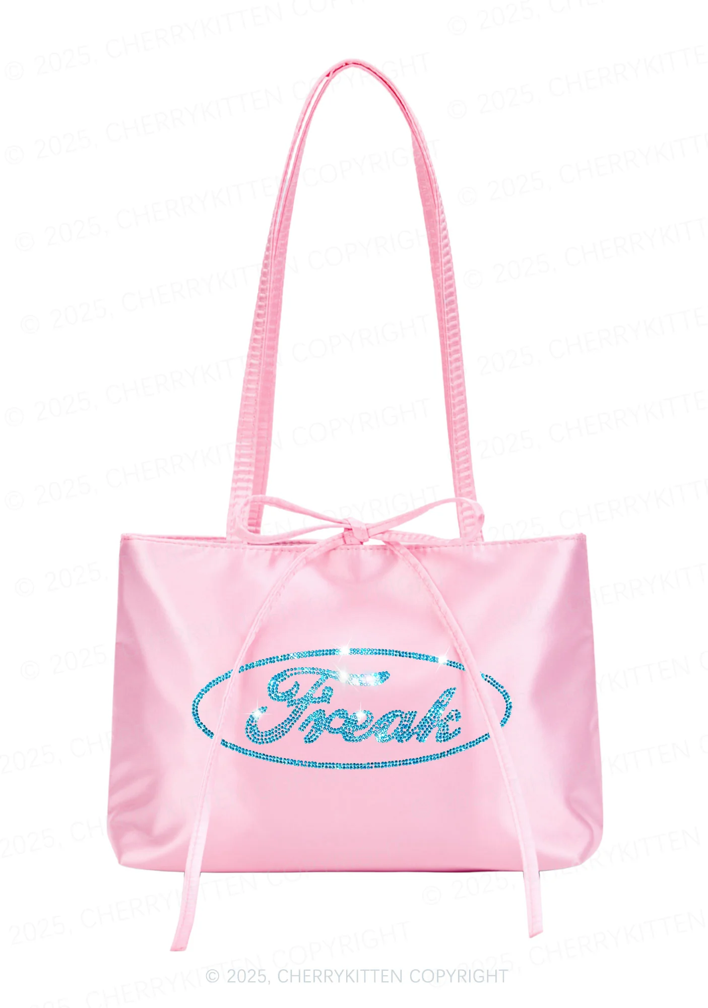Rhinestone Oval Freak Y2K Satin Bags Cherrykitten - Image 2