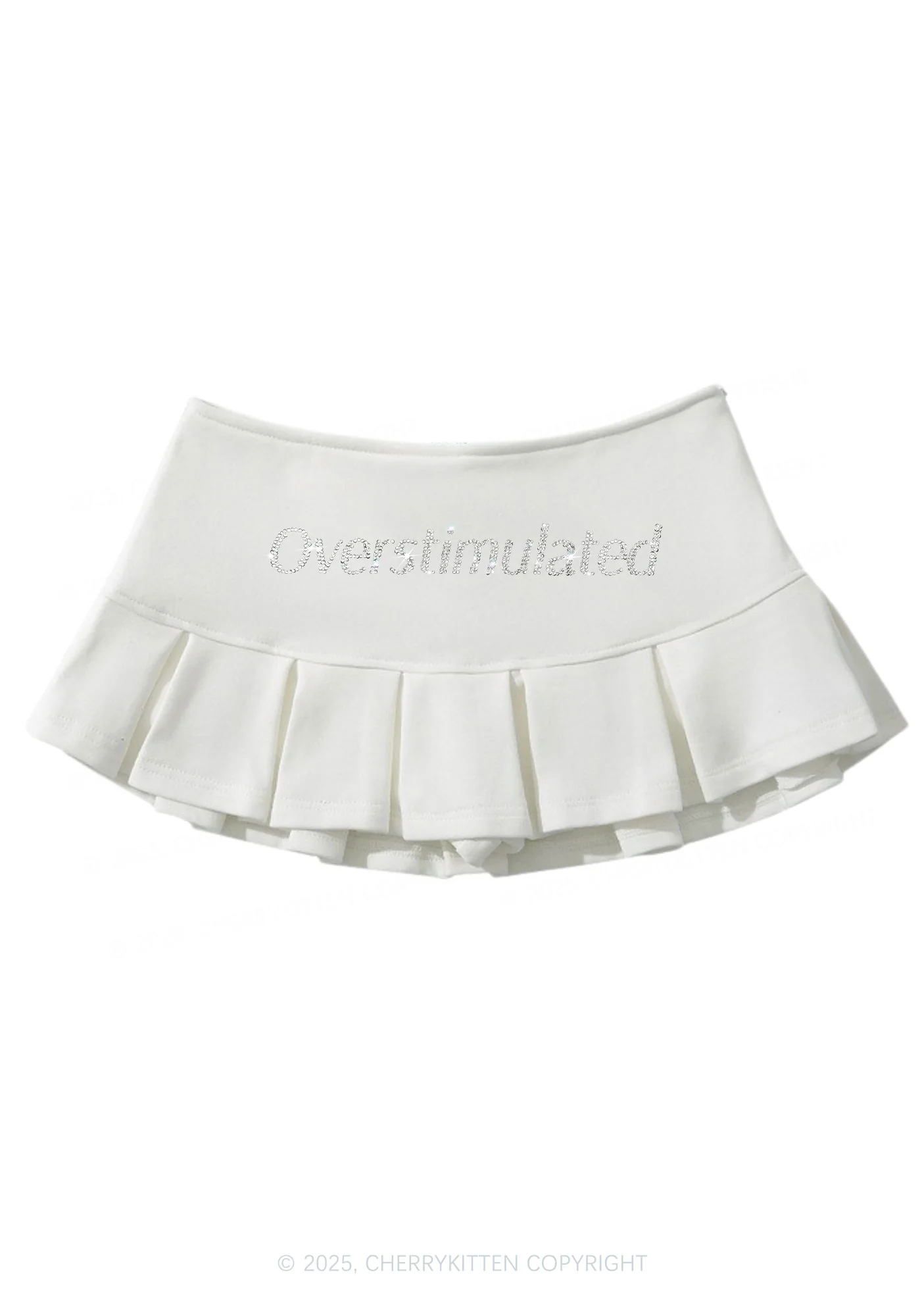 Rhinestone Overstimulated Y2K Mini Pleated Skirts Cherrykitten - Image 6