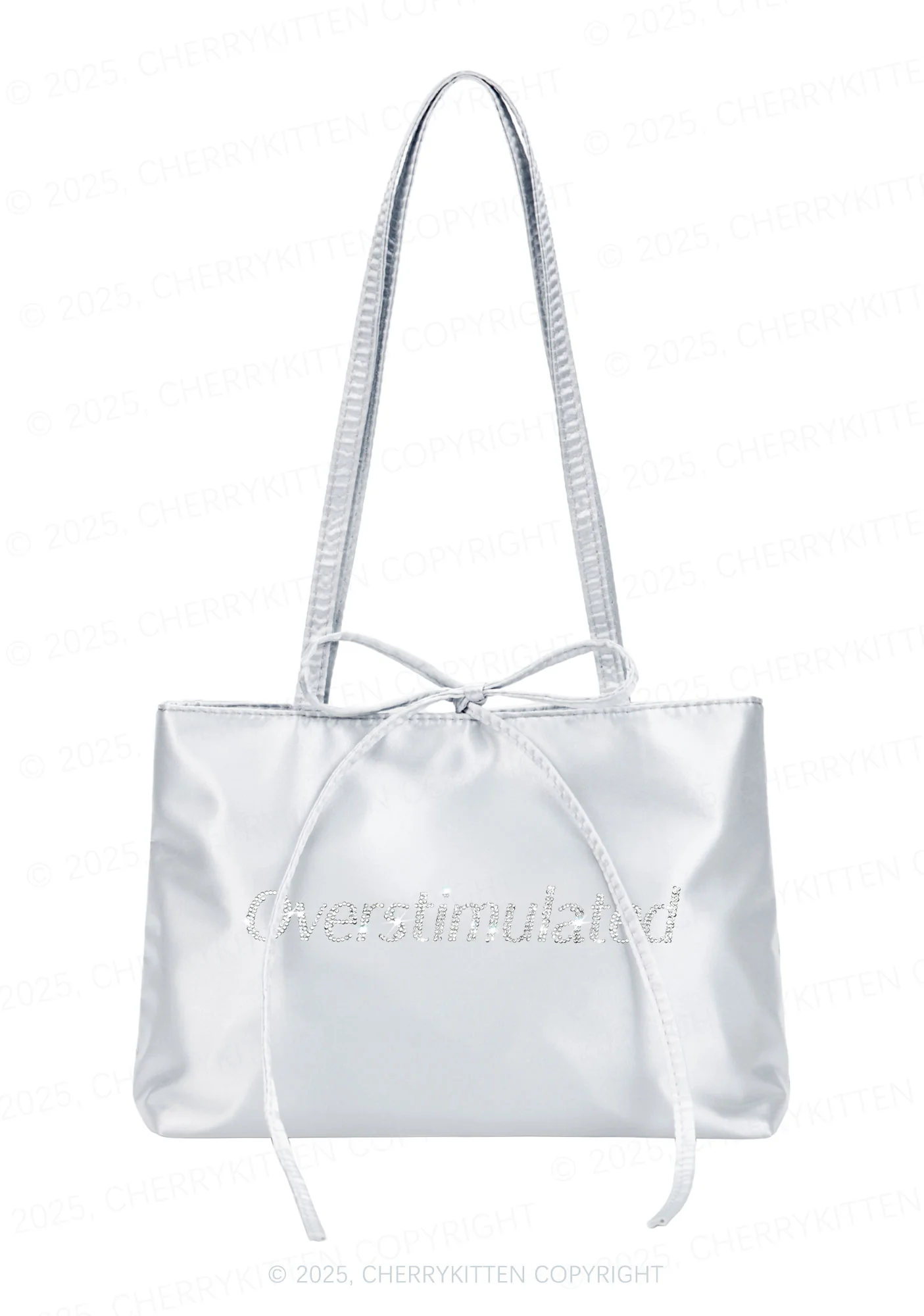 Rhinestone Overstimulated Y2K Satin Bags Cherrykitten - Image 3