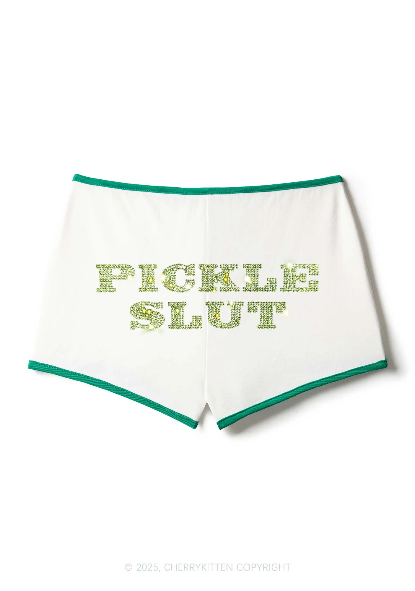 Rhinestone Pickle Slxt Y2K Booty Shorts Cherrykitten - Image 3