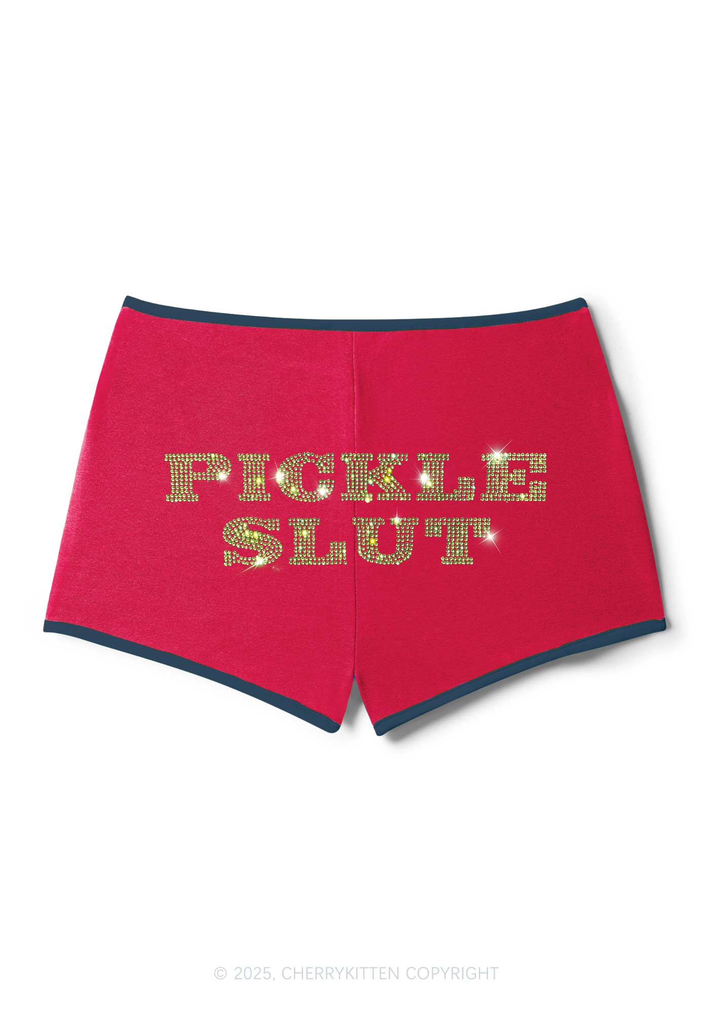 Rhinestone Pickle Slxt Y2K Booty Shorts Cherrykitten - Image 4