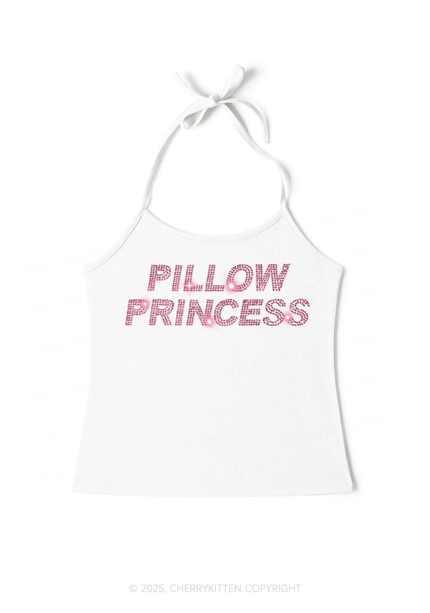 Rhinestone Pillow Princess Y2K Halter Neck Cami Cherrykitten - Image 3