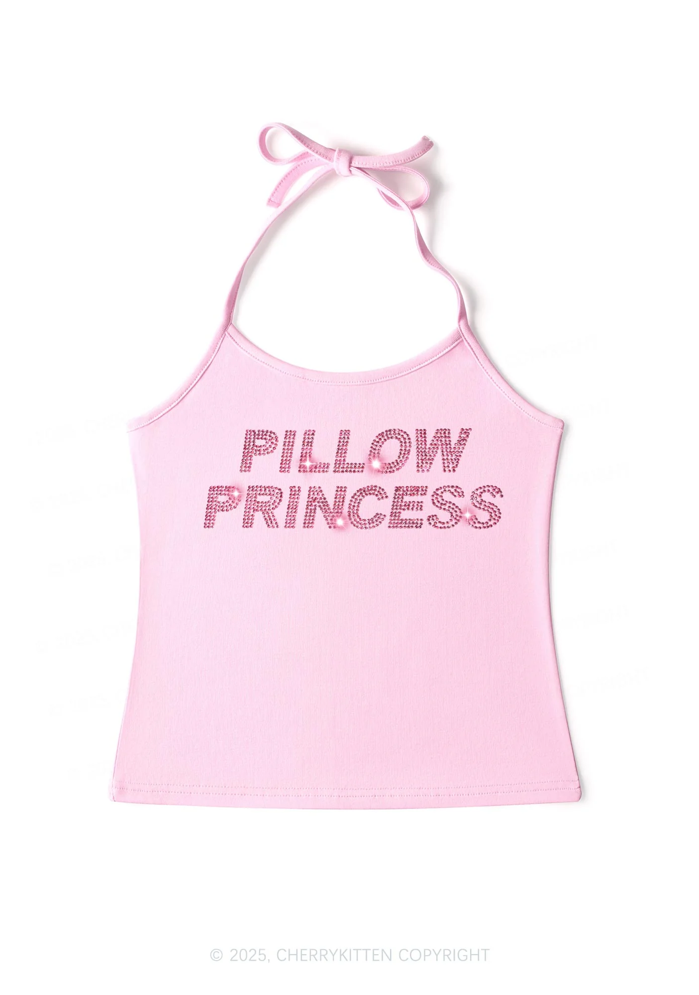 Rhinestone Pillow Princess Y2K Halter Neck Cami Cherrykitten - Image 4