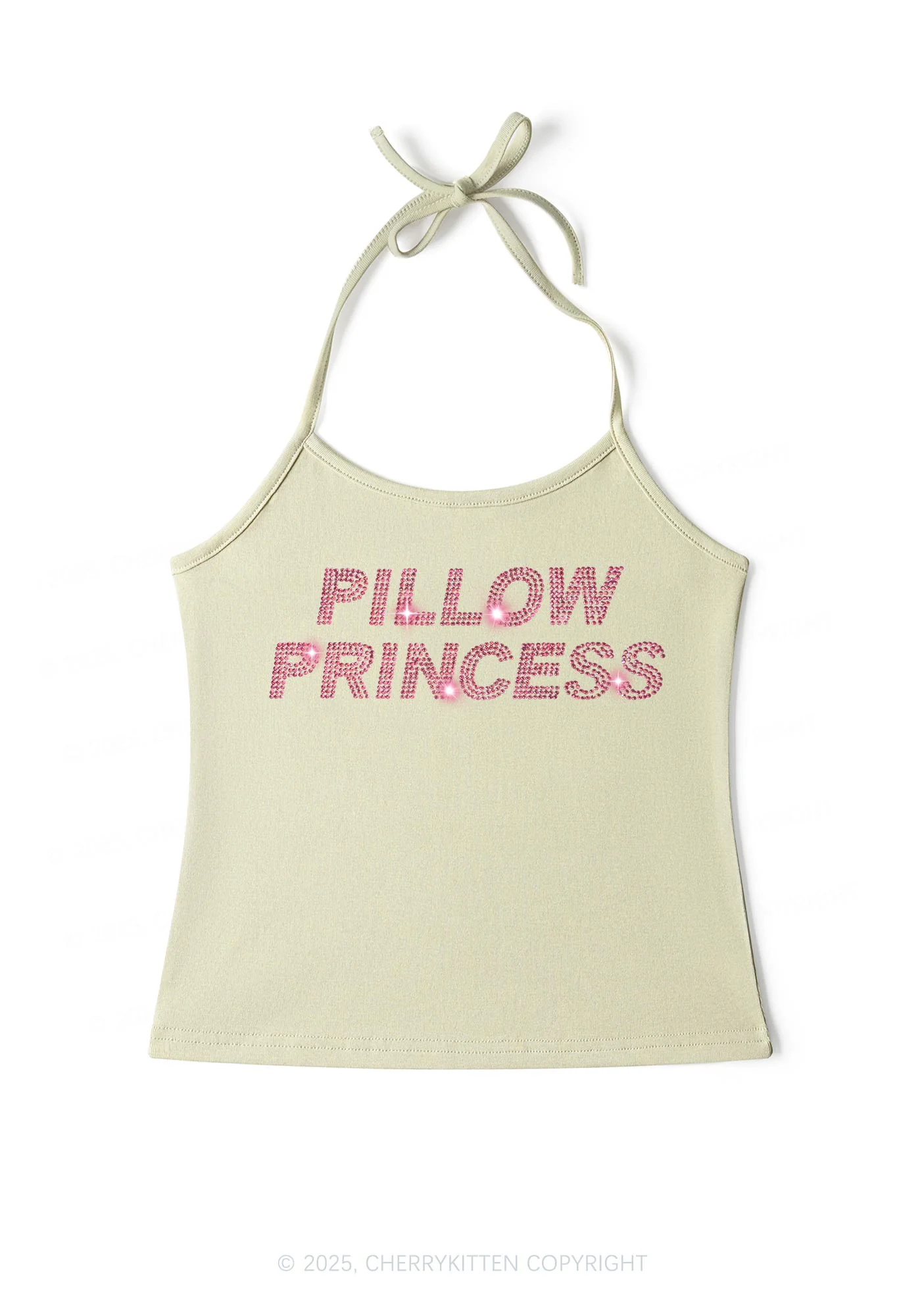 Rhinestone Pillow Princess Y2K Halter Neck Cami Cherrykitten - Image 5