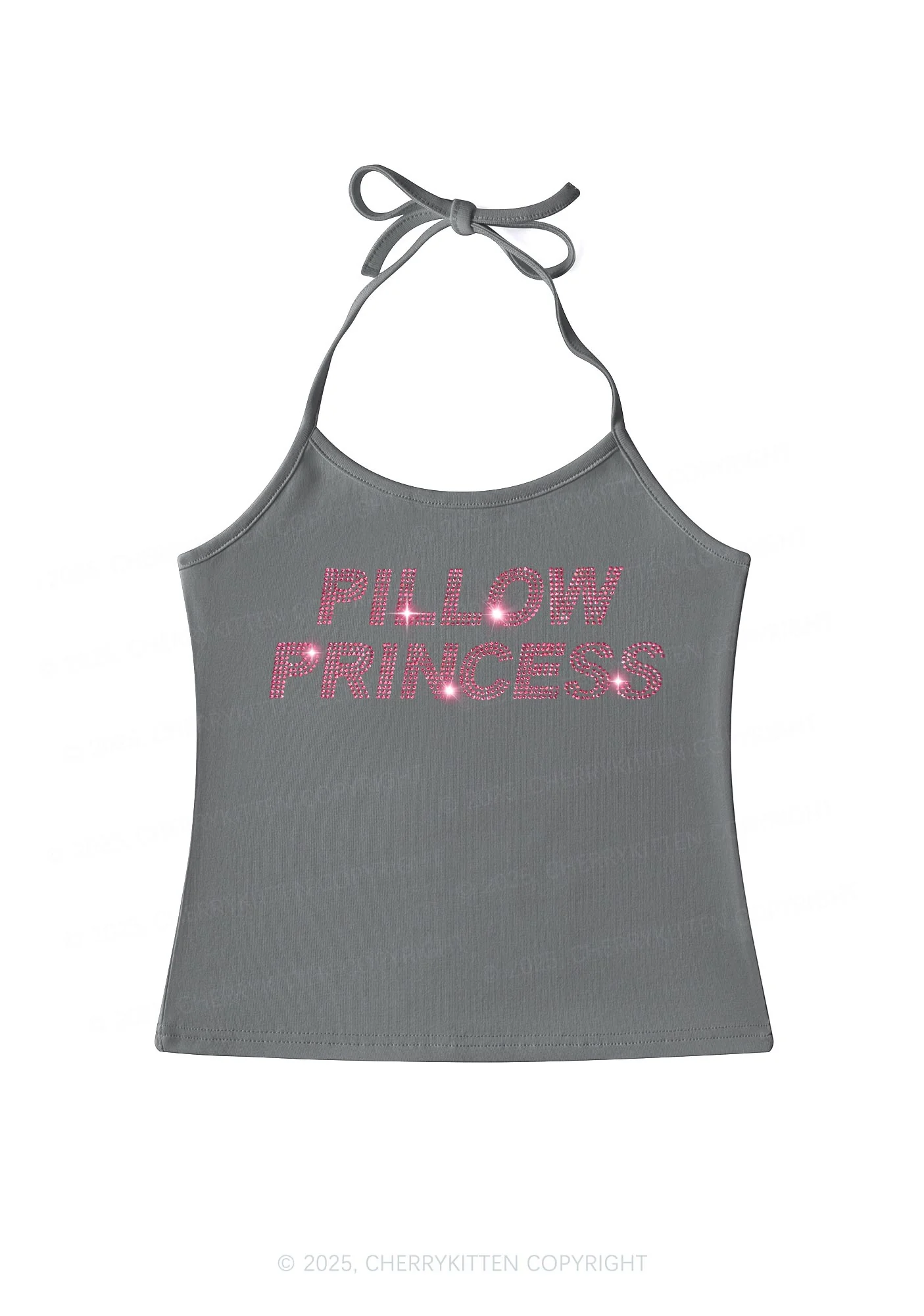 Rhinestone Pillow Princess Y2K Halter Neck Cami Cherrykitten - Image 7