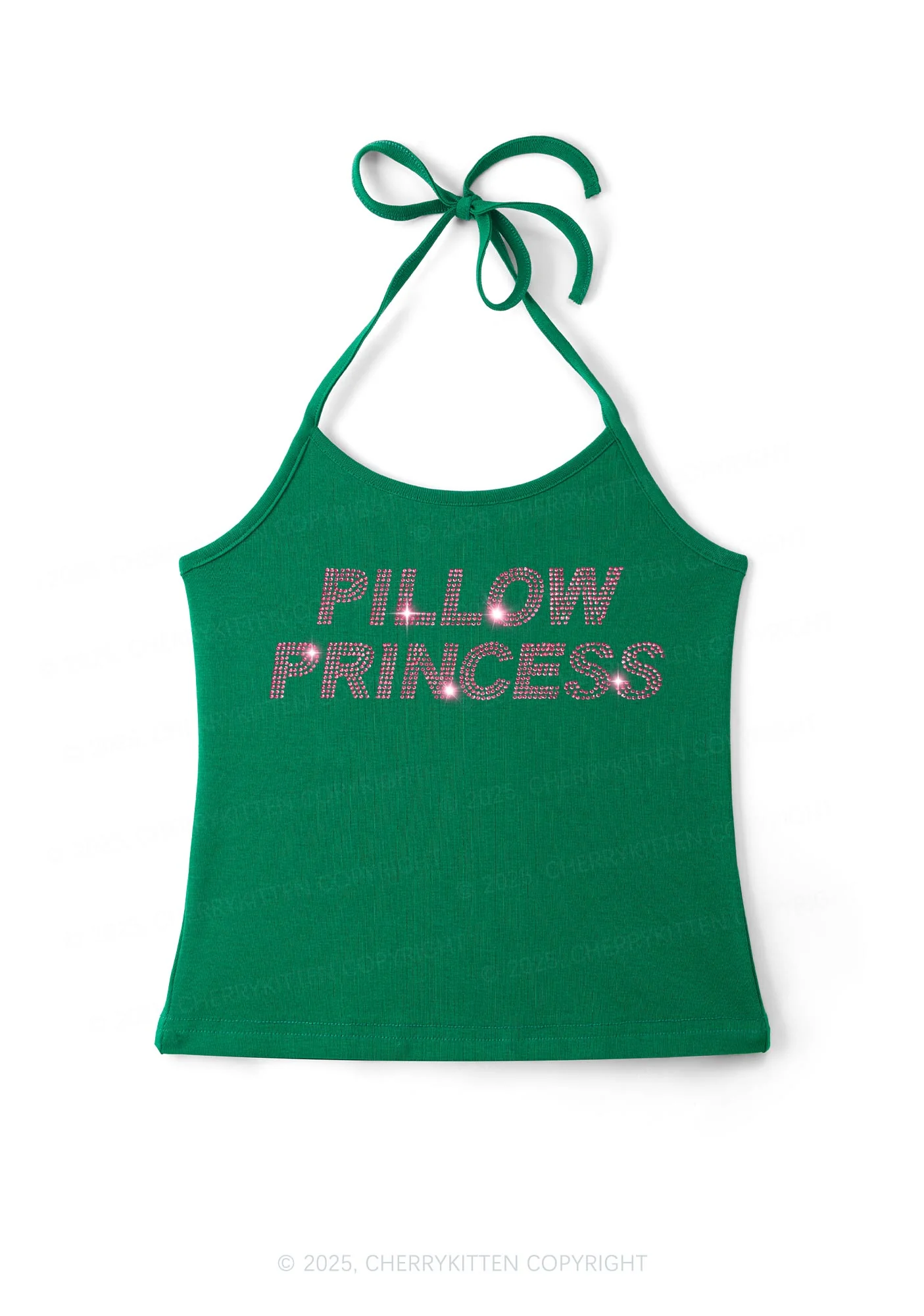 Rhinestone Pillow Princess Y2K Halter Neck Cami Cherrykitten - Image 8