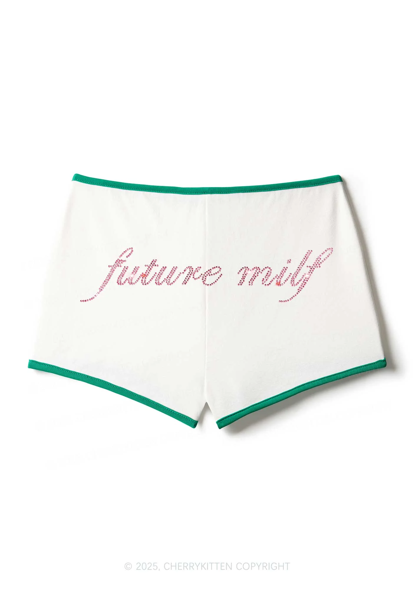 Rhinestone Pink Future Mxxf Y2K Booty Shorts Cherrykitten - Image 3
