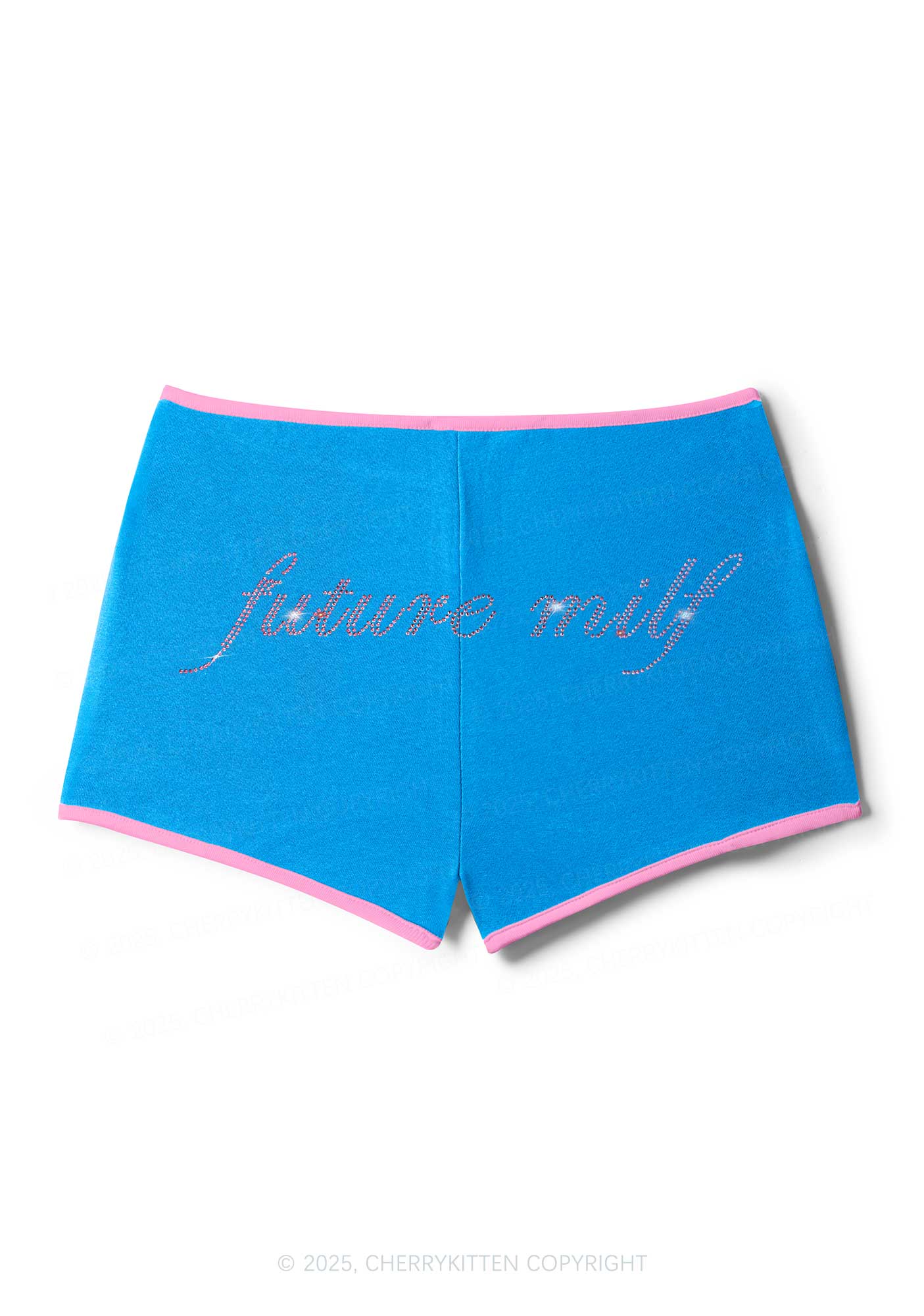 Rhinestone Pink Future Mxxf Y2K Booty Shorts Cherrykitten - Image 5