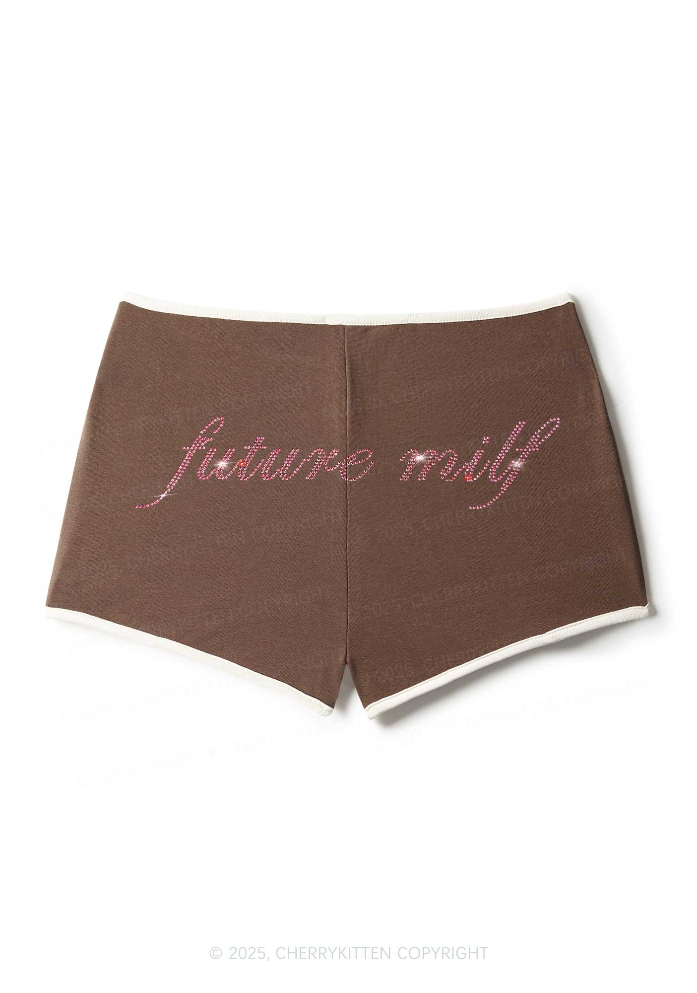 Rhinestone Pink Future Mxxf Y2K Booty Shorts Cherrykitten - Image 6