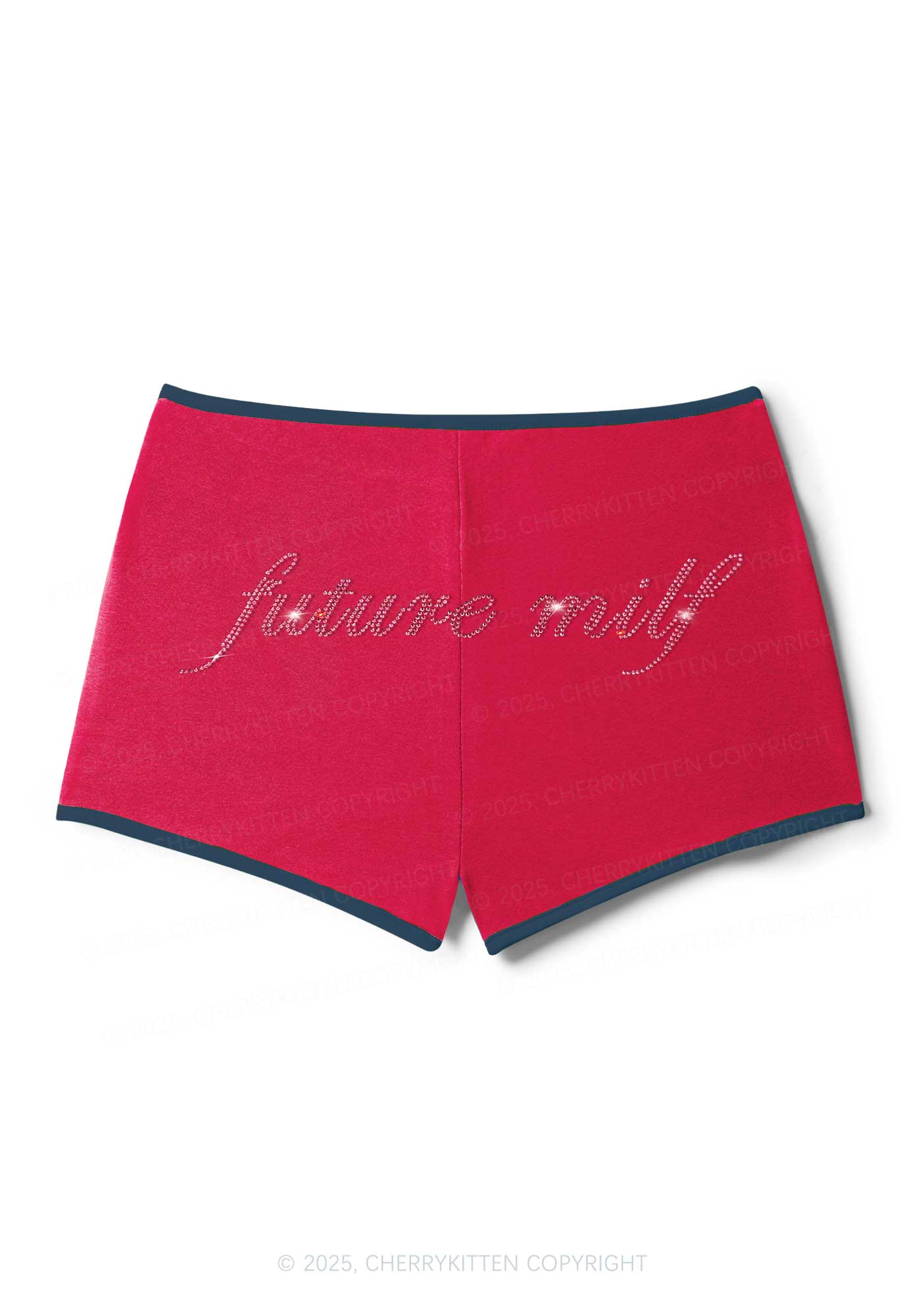 Rhinestone Pink Future Mxxf Y2K Booty Shorts Cherrykitten - Image 9