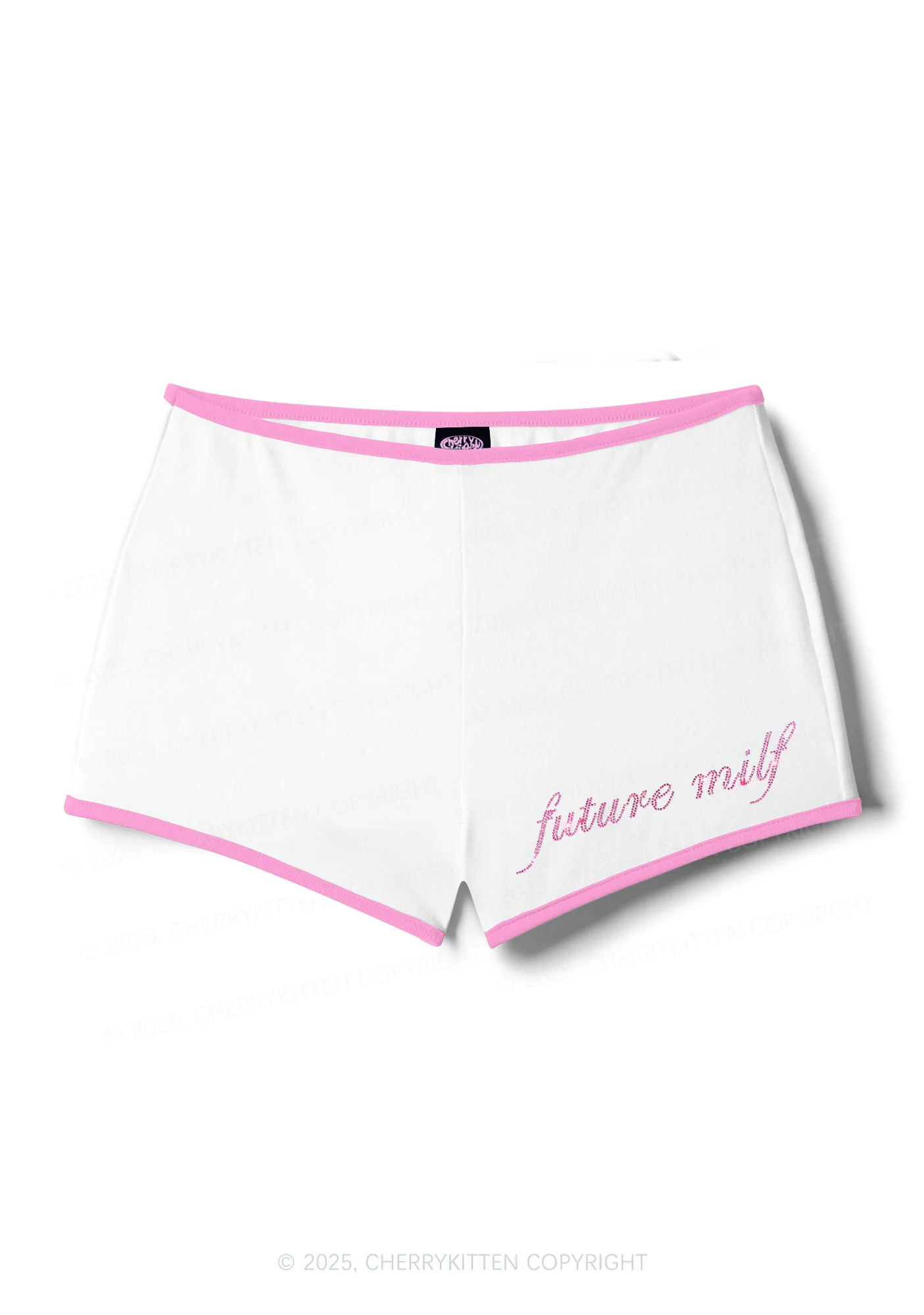 Rhinestone Pink Future Mxxfs Y2K Booty Shorts Cherrykitten - Image 3