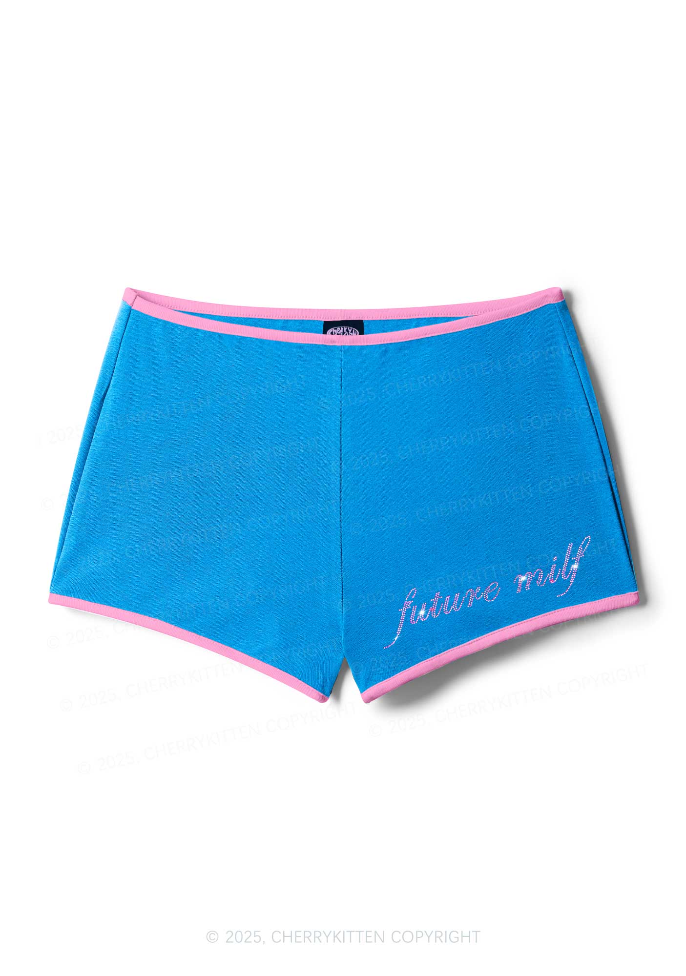 Rhinestone Pink Future Mxxfs Y2K Booty Shorts Cherrykitten - Image 4