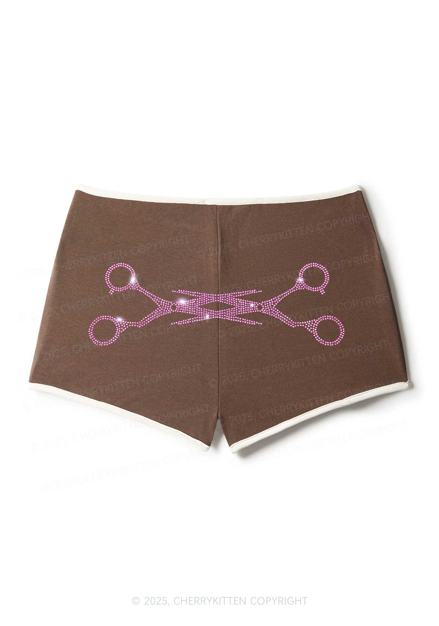 Rhinestone Pink Scissor Pride Y2K Booty Shorts Cherrykitten - Image 5