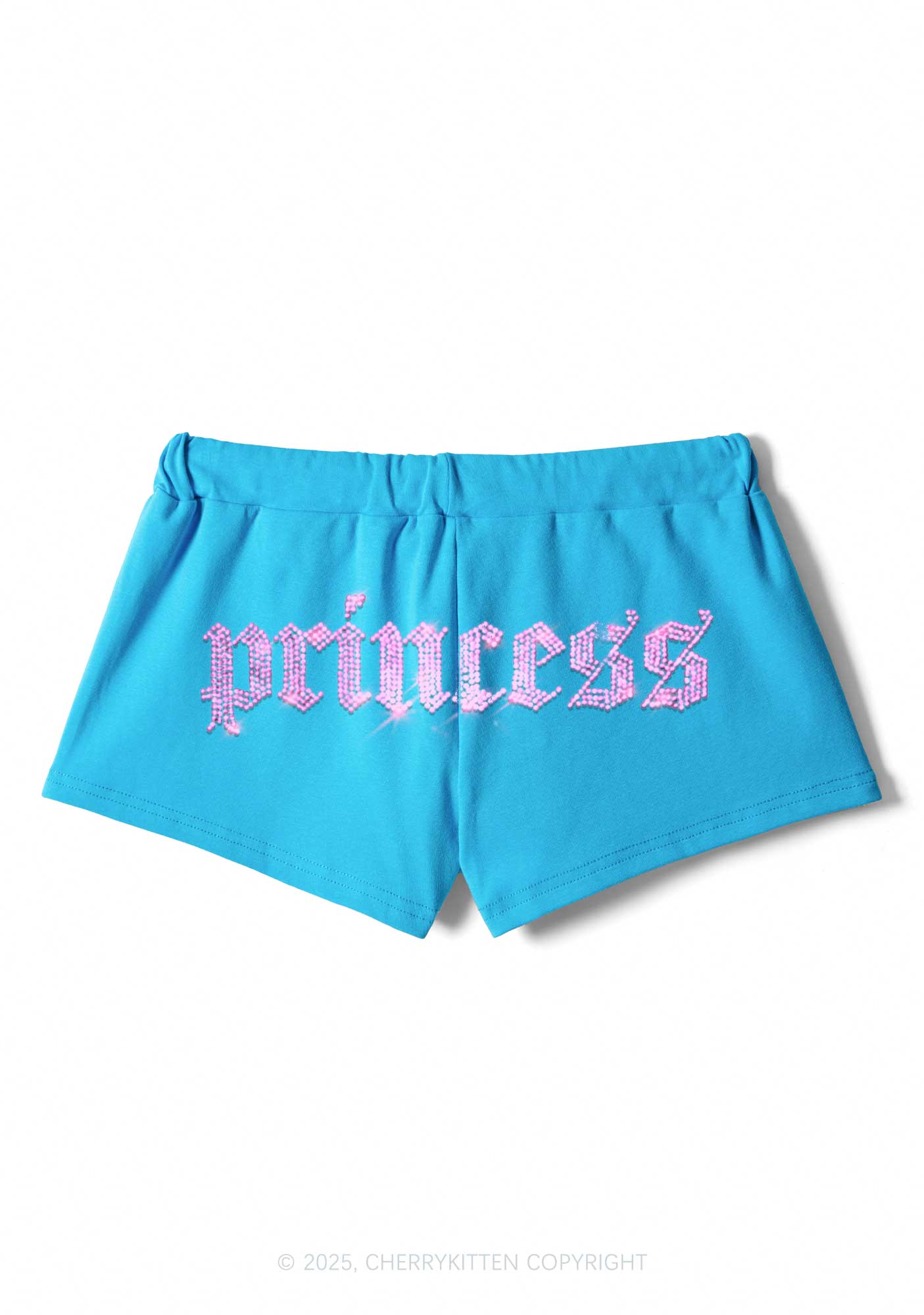Rhinestone Princess Y2K Drawstring Mini Shorts Cherrykitten - Image 4