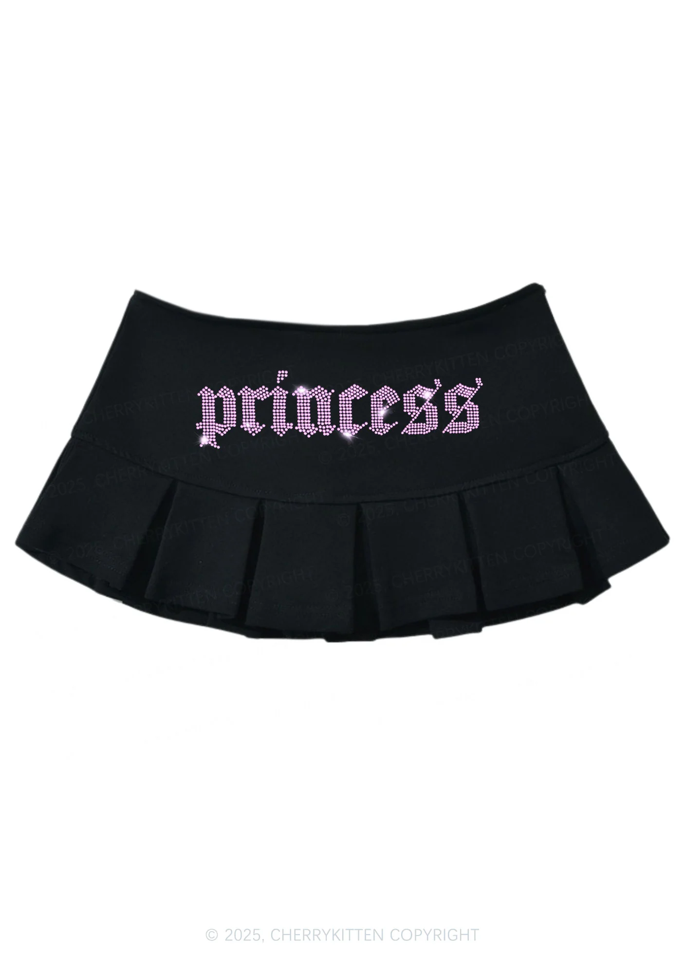 Rhinestone Princess Y2K Mini Pleated Skirts Cherrykitten - Image 2
