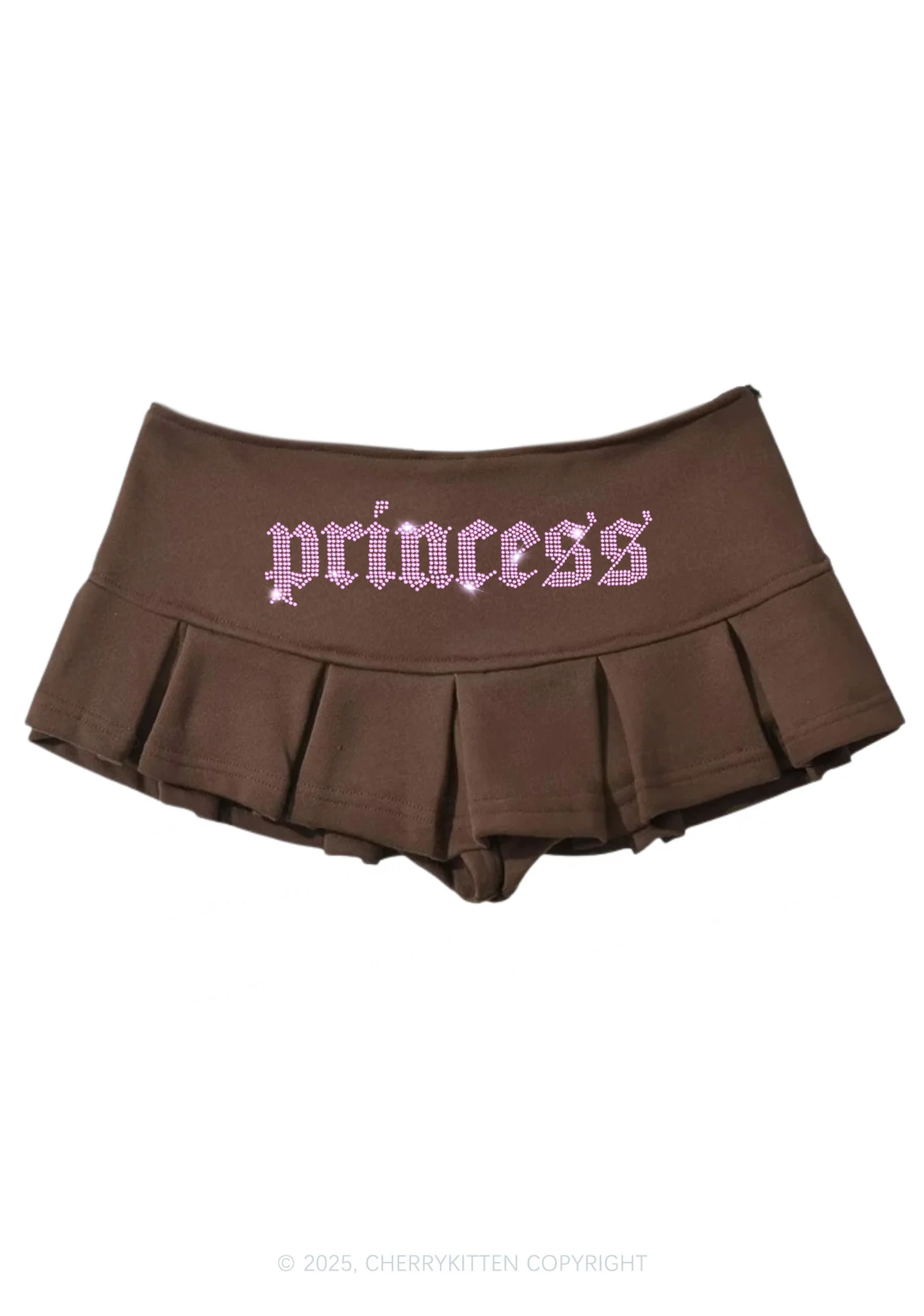 Rhinestone Princess Y2K Mini Pleated Skirts Cherrykitten - Image 3