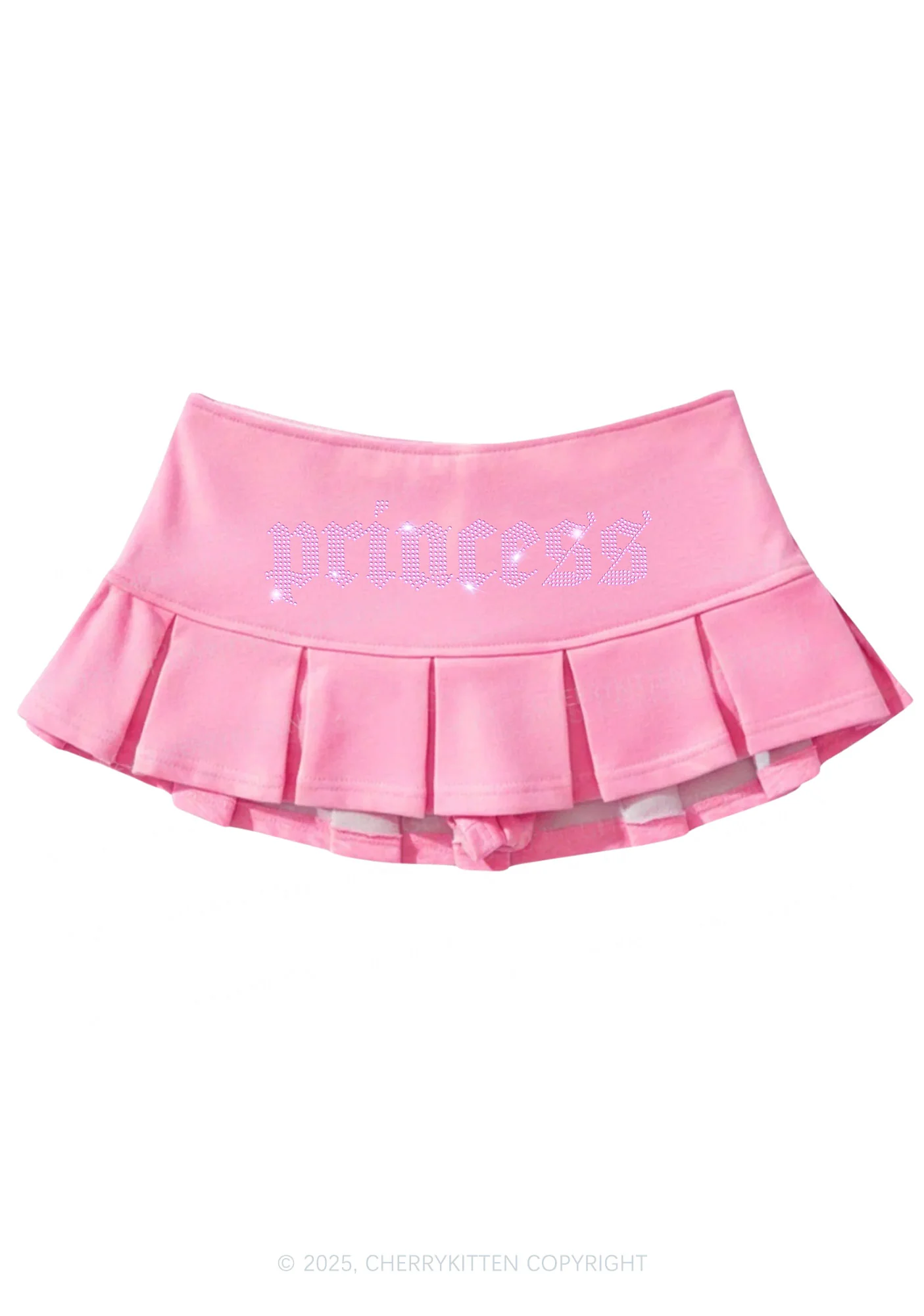 Rhinestone Princess Y2K Mini Pleated Skirts Cherrykitten - Image 6