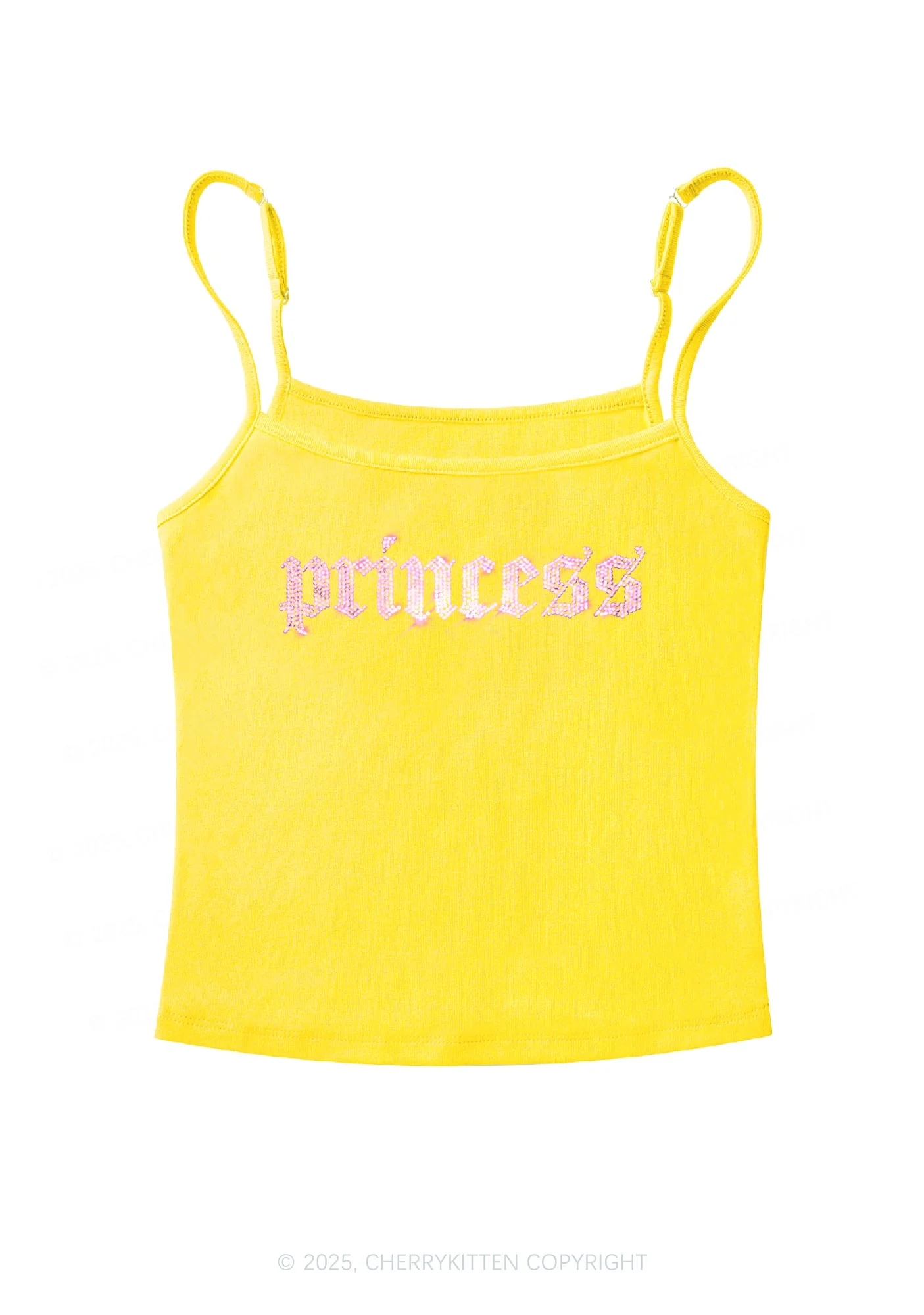 Rhinestone Princess Y2K Spaghetti Strap Cami Cherrykitten - Image 6