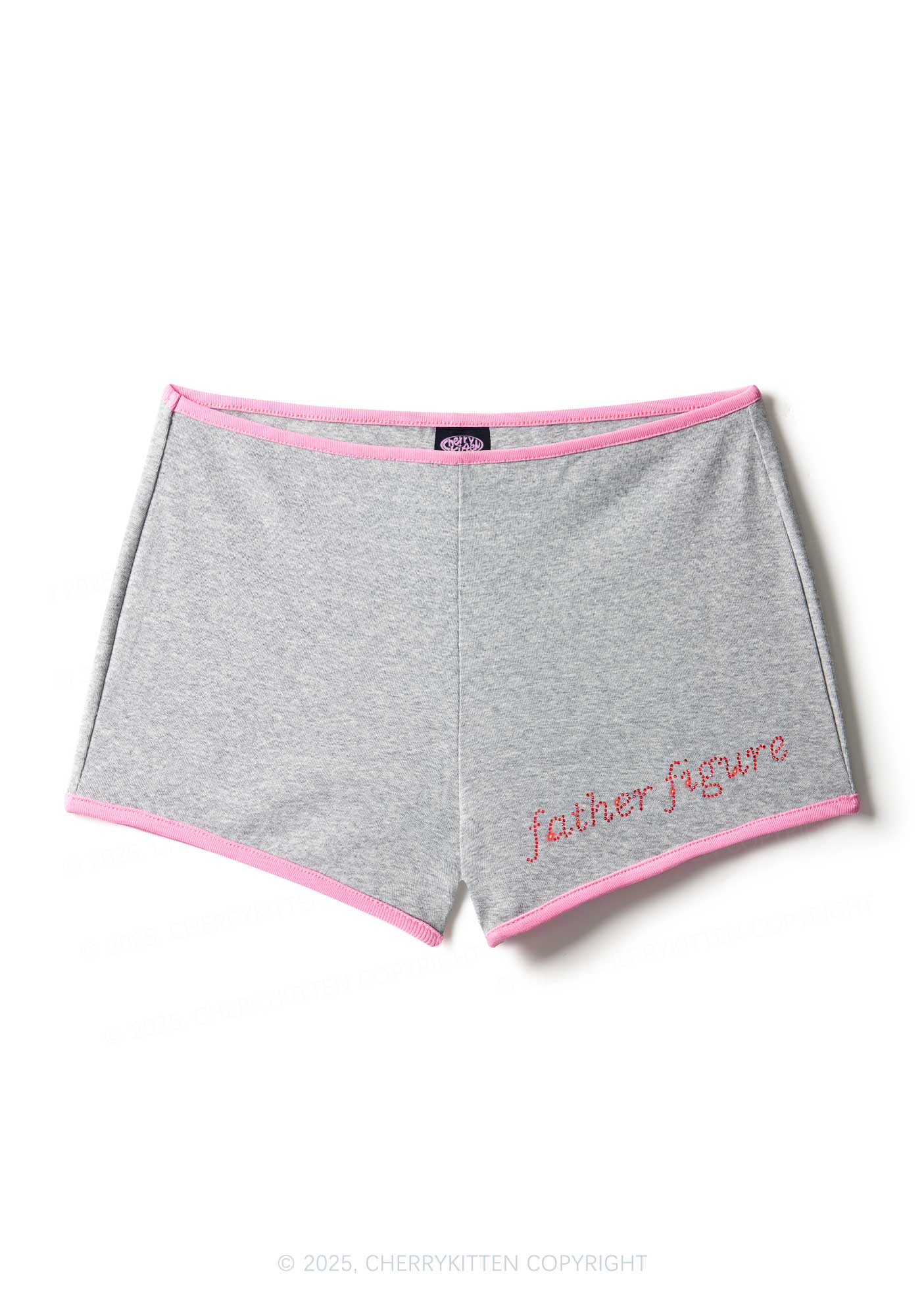 Rhinestone Red Father Figure Y2K Booty Shorts Cherrykitten - Image 4