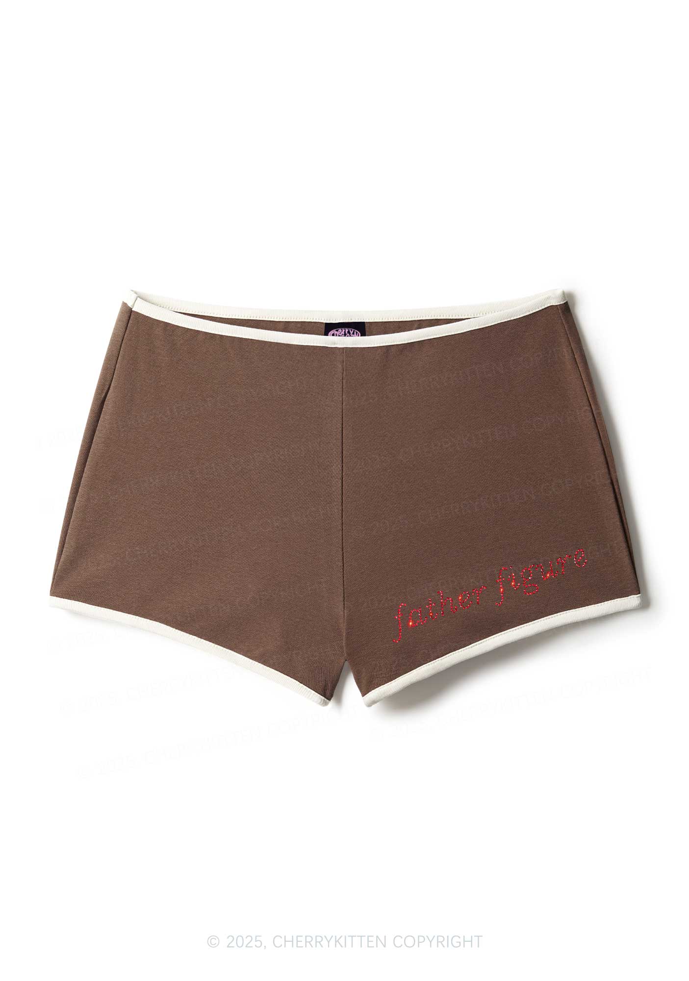 Rhinestone Red Father Figure Y2K Booty Shorts Cherrykitten - Image 8