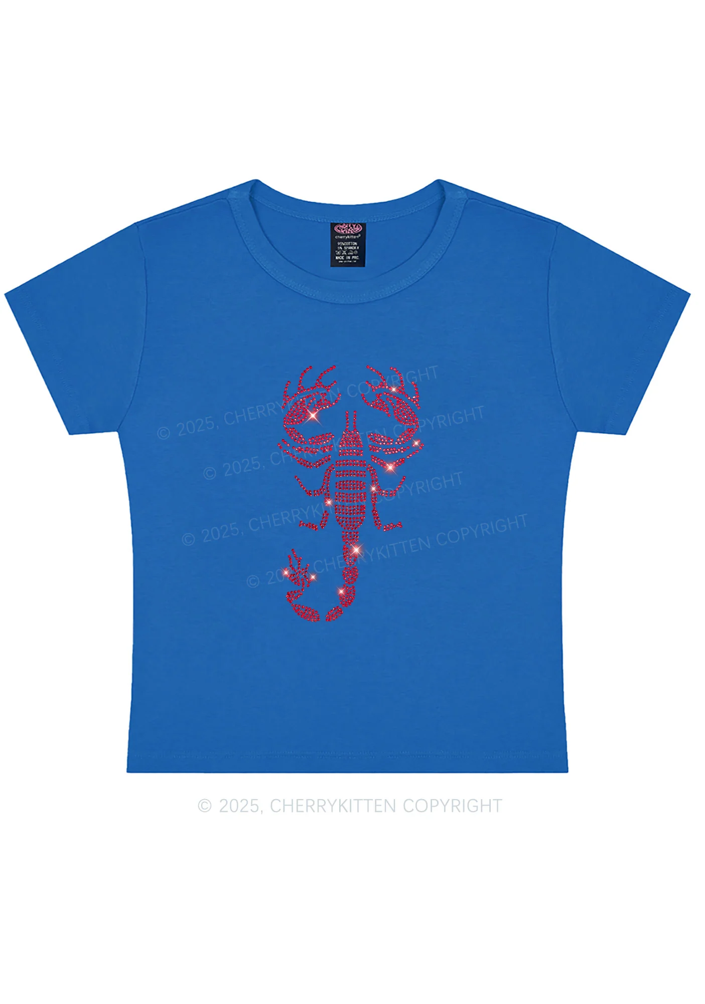 Rhinestone Red Scorpion Y2K Baby Tee Cherrykitten - Image 8