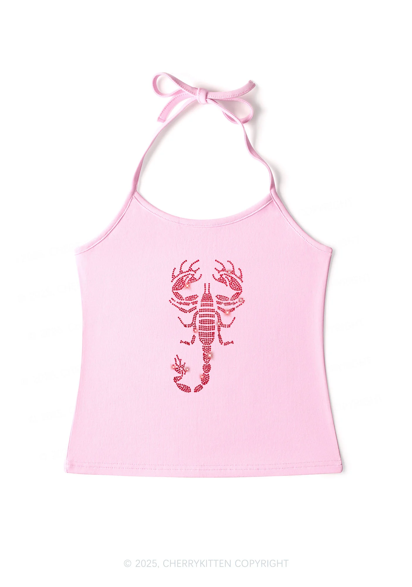 Rhinestone Red Scorpion Y2K Halter Neck Cami Cherrykitten - Image 4