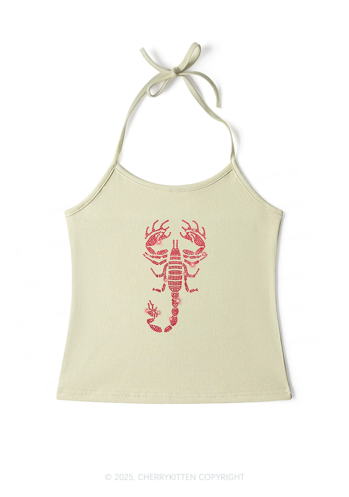 Rhinestone Red Scorpion Y2K Halter Neck Cami Cherrykitten - Image 6