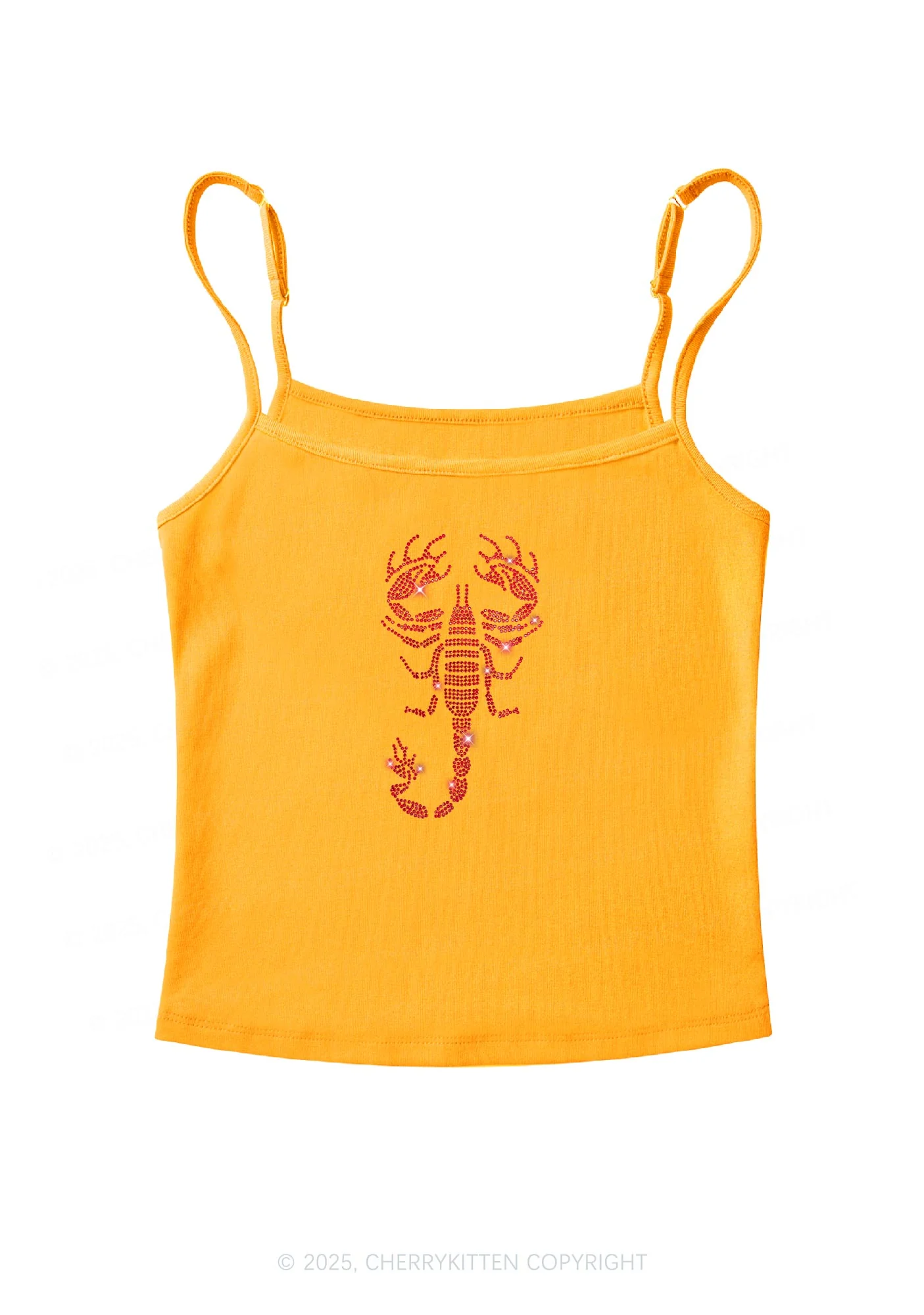 Rhinestone Red Scorpion Y2K Spaghetti Strap Cami Cherrykitten - Image 6