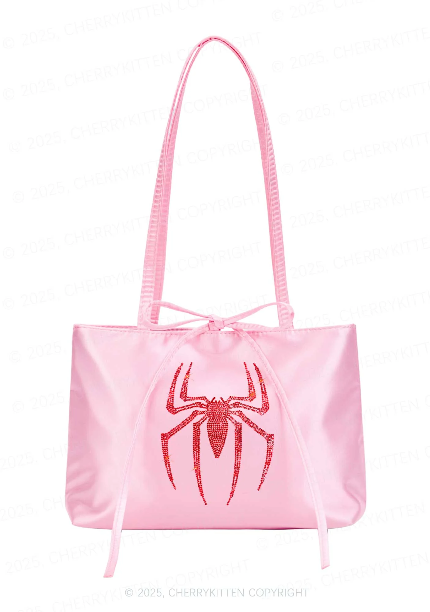 Rhinestone Red Spider Y2K Satin Bags Cherrykitten - Image 2