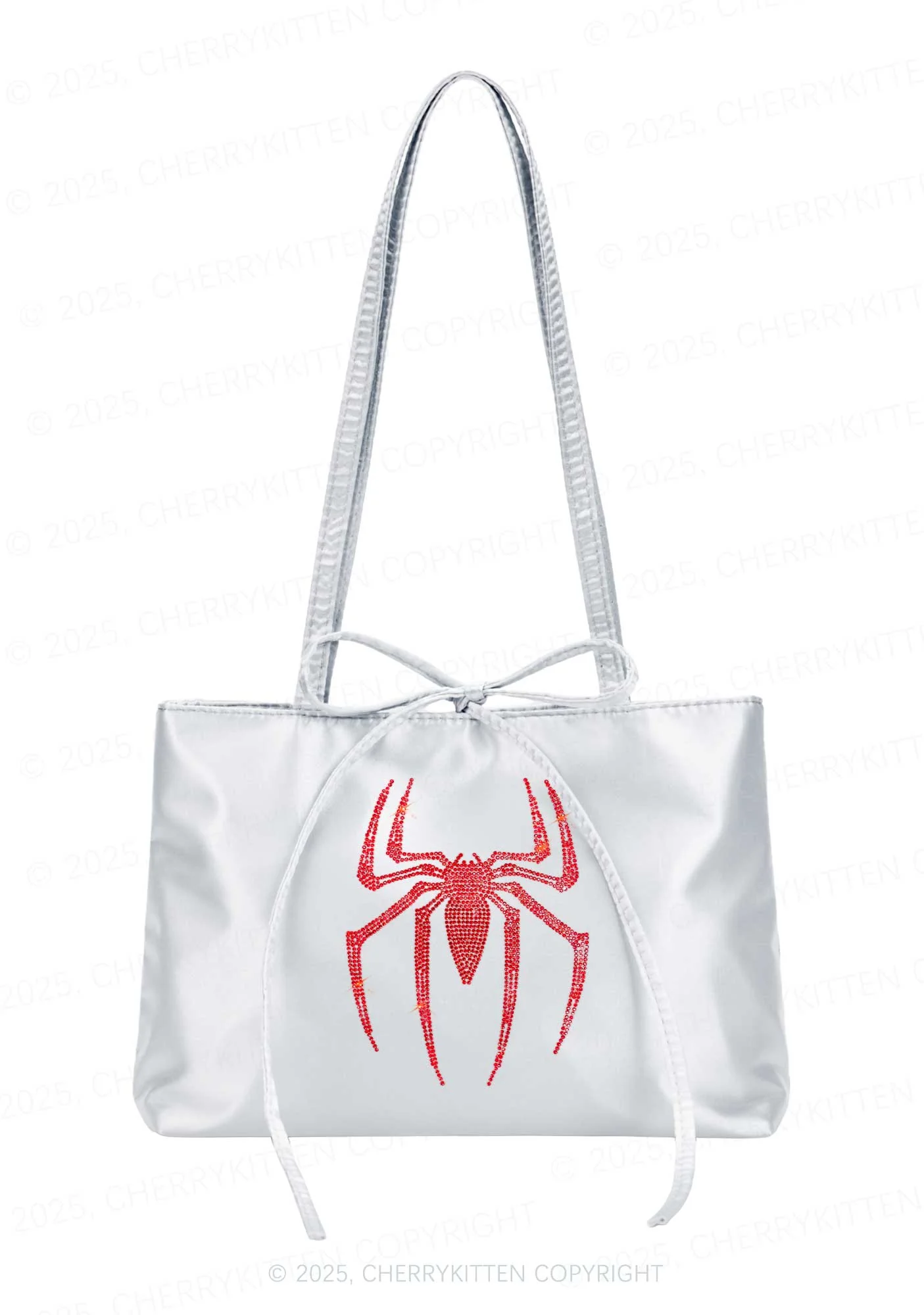 Rhinestone Red Spider Y2K Satin Bags Cherrykitten - Image 3