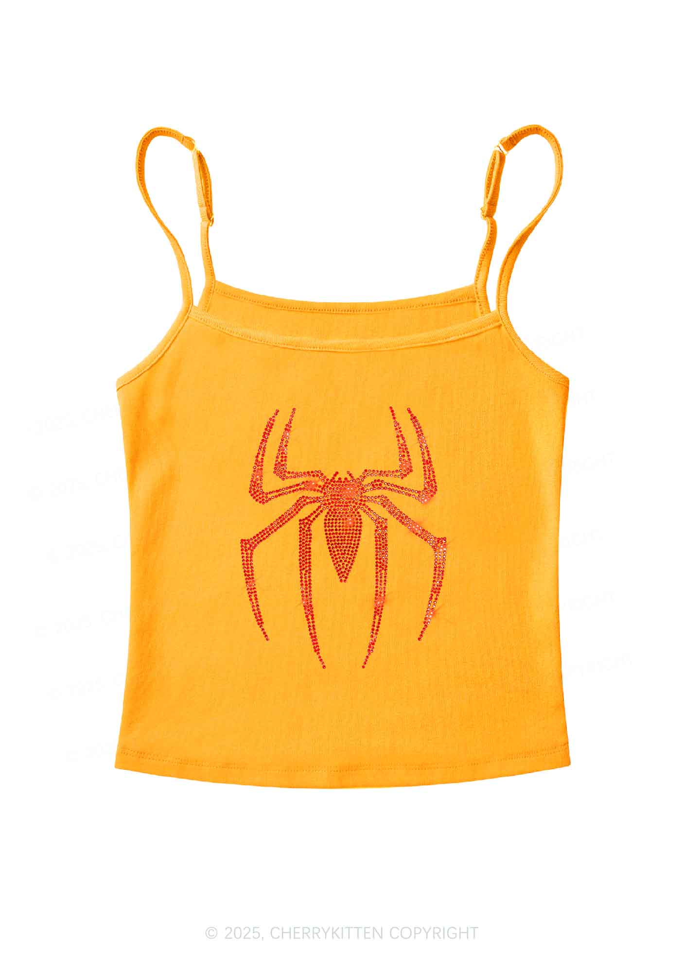 Rhinestone Red Spider Y2K Spaghetti Strap Cami Cherrykitten - Image 6