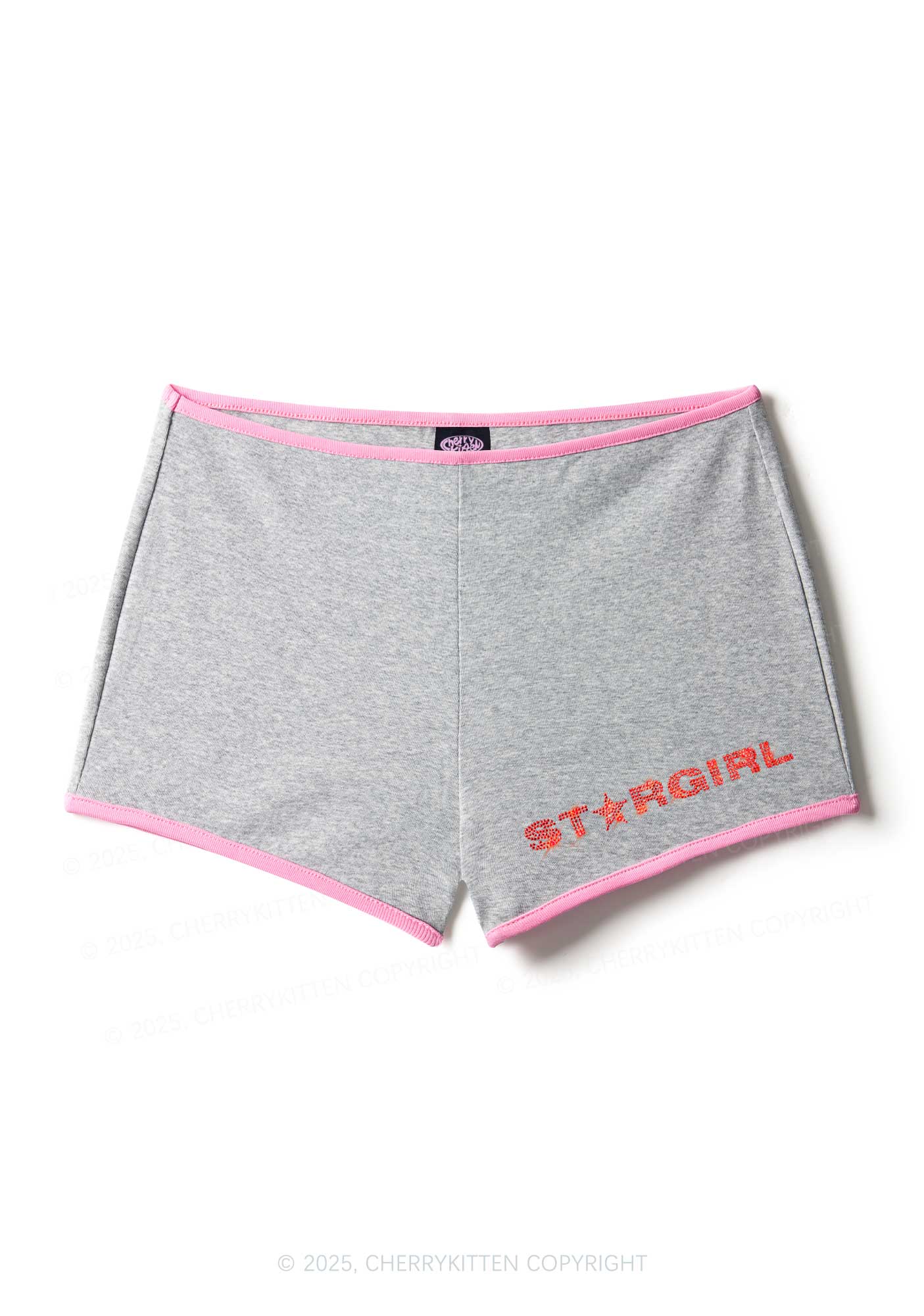 Rhinestone Red Stargirl Y2K Booty Shorts Cherrykitten - Image 4