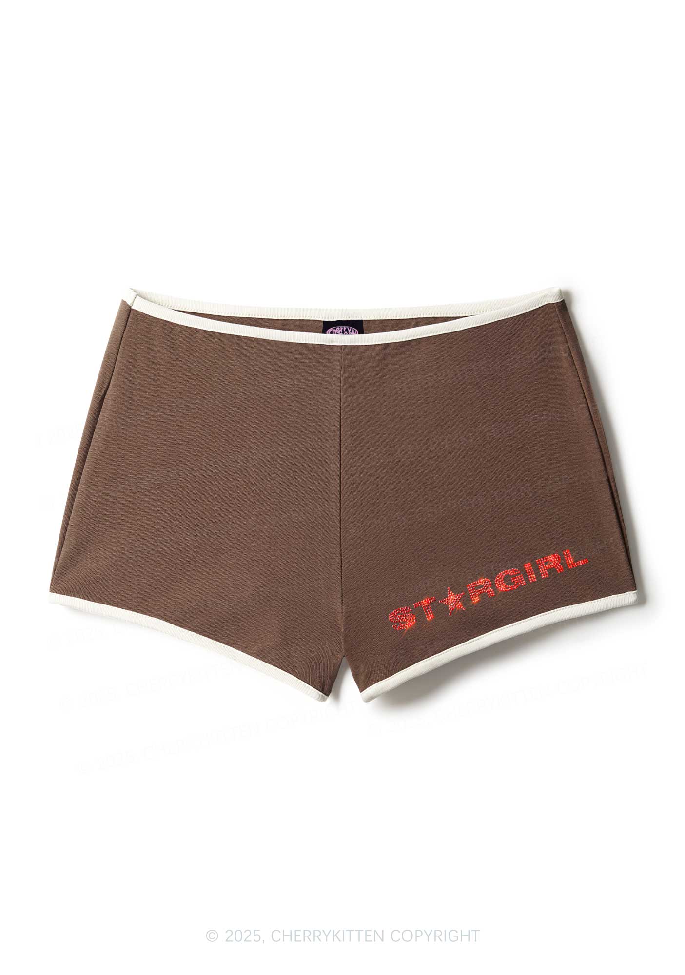 Rhinestone Red Stargirl Y2K Booty Shorts Cherrykitten - Image 5