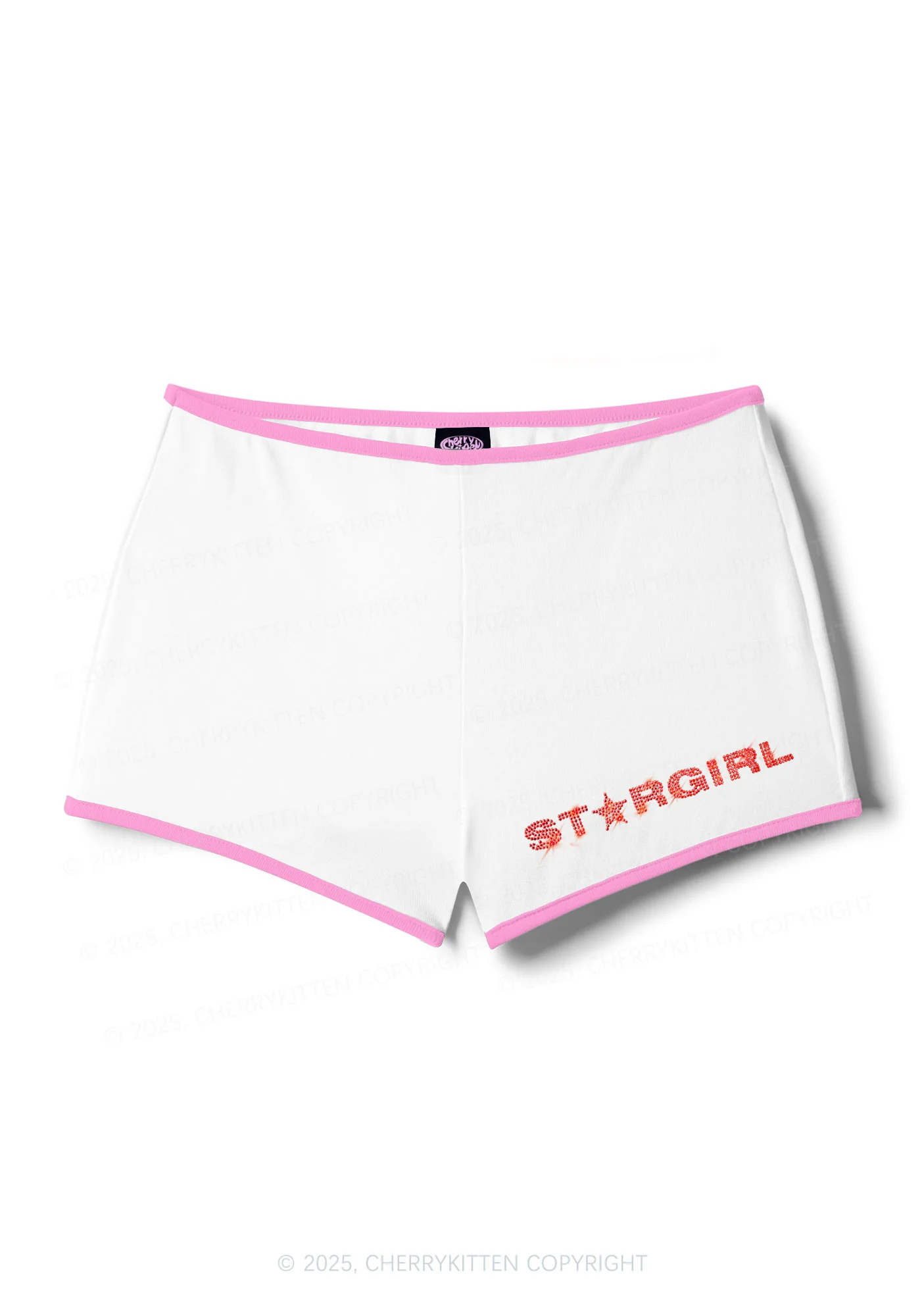 Rhinestone Red Stargirl Y2K Booty Shorts Cherrykitten - Image 6