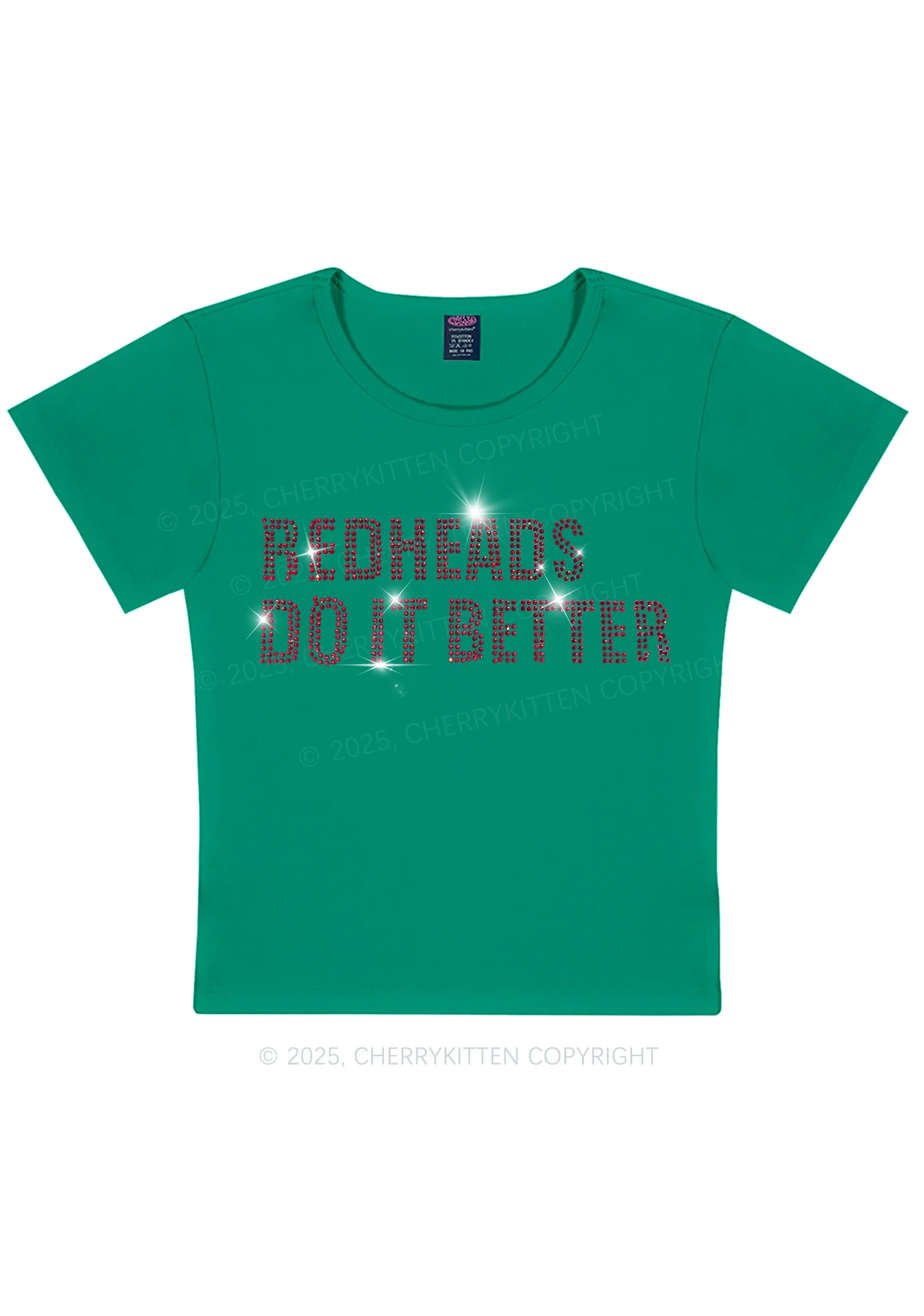 Rhinestone Redheads Do It Better Y2K Baby Tee Cherrykitten - Image 10