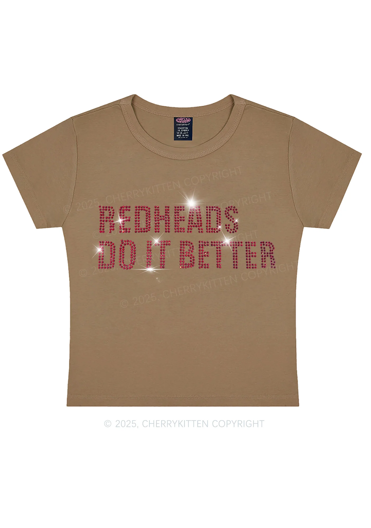 Rhinestone Redheads Do It Better Y2K Baby Tee Cherrykitten - Image 9
