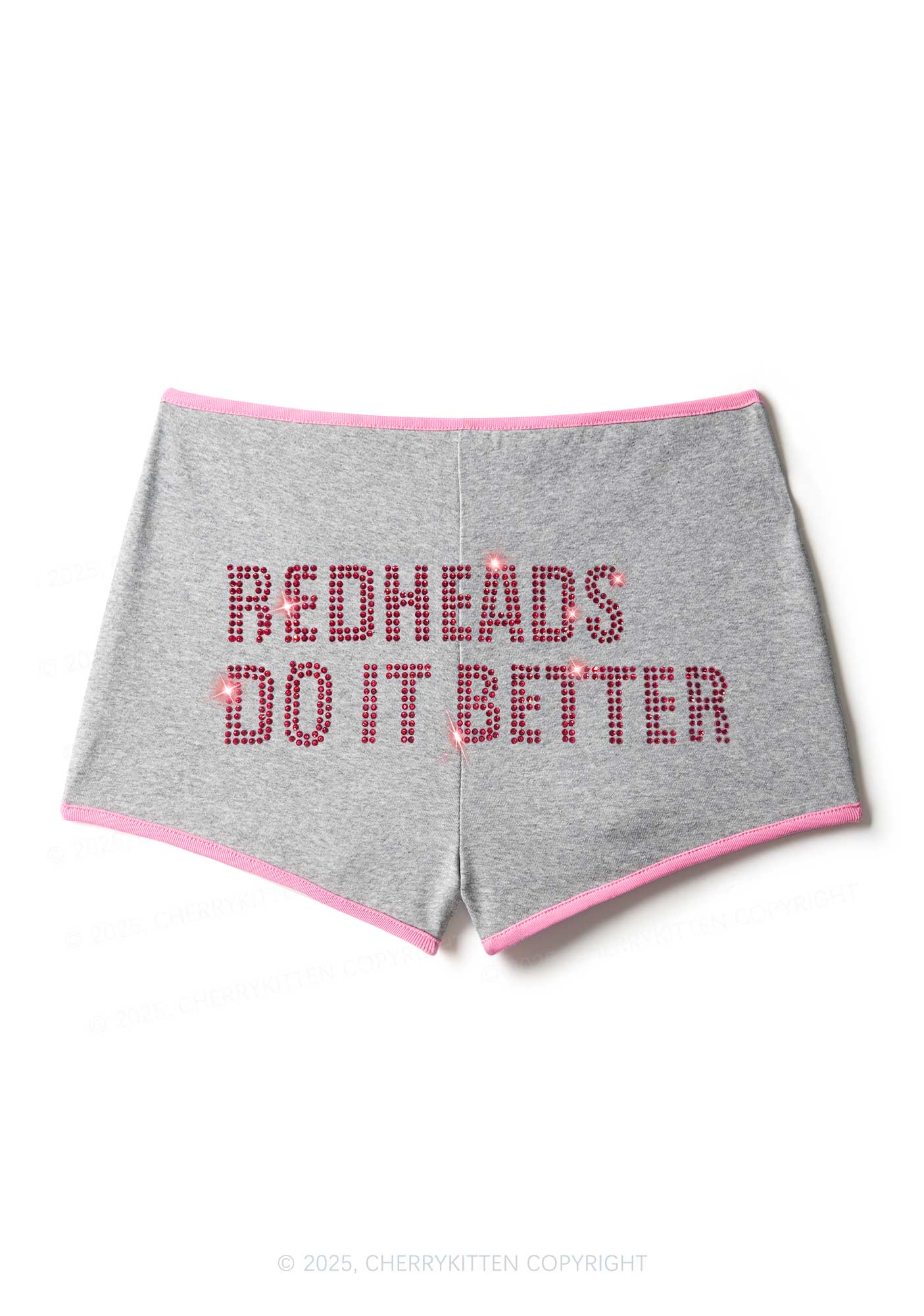 Rhinestone Redheads Do It Better Y2K Booty Shorts Cherrykitten - Image 3