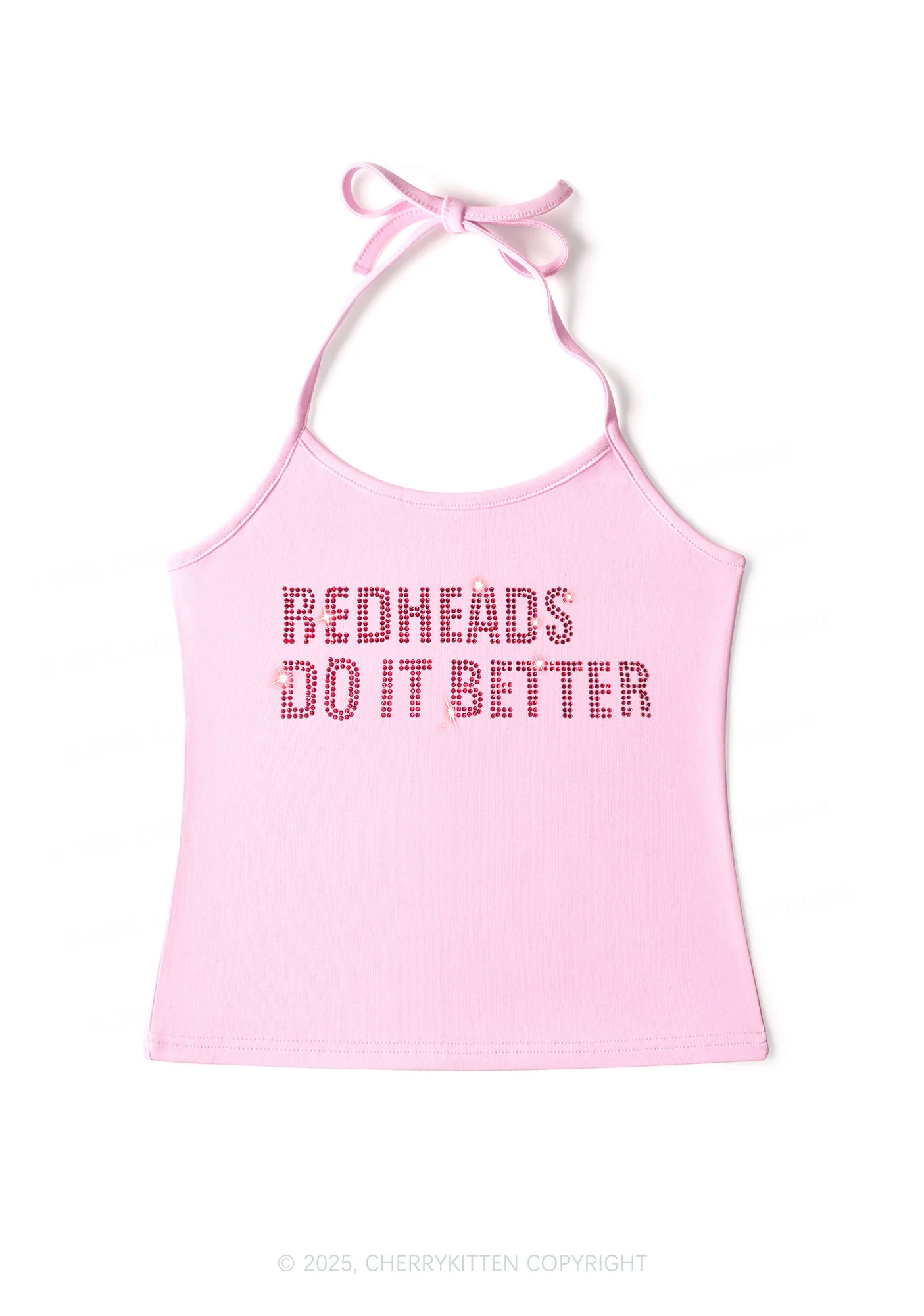 Rhinestone Redheads Do It Better Y2K Halter Neck Cami Cherrykitten - Image 4