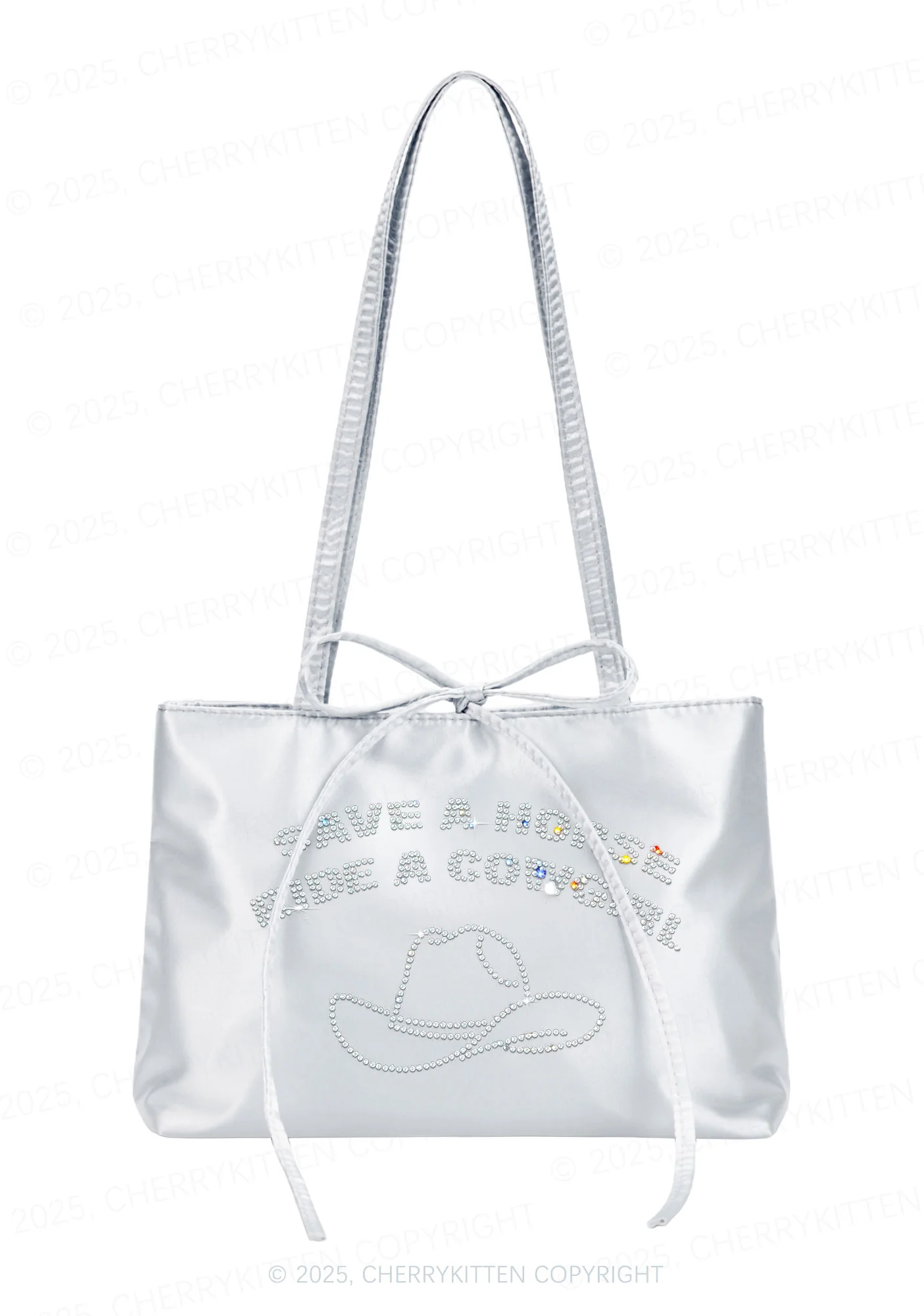Rhinestone Save Horse Ride Cowgirl Y2K Satin Bags Cherrykitten - Image 3