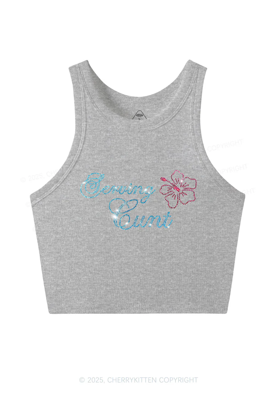 Rhinestone Serving Cxxt Y2K Crop Tank Top Cherrykitten - Image 4